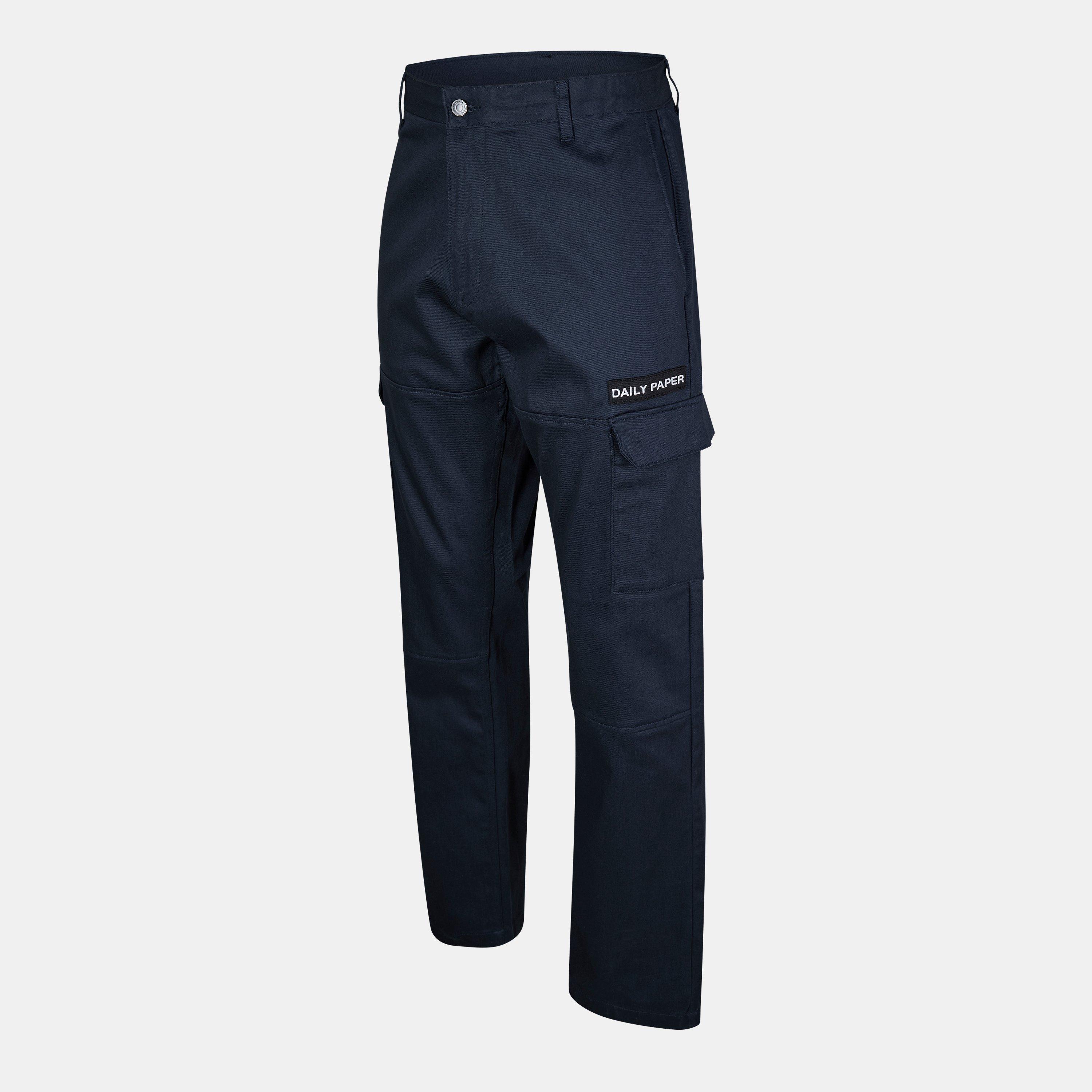 Navy - Daily Paper - Men's Relaxed Fit Cargo Trousers - 7