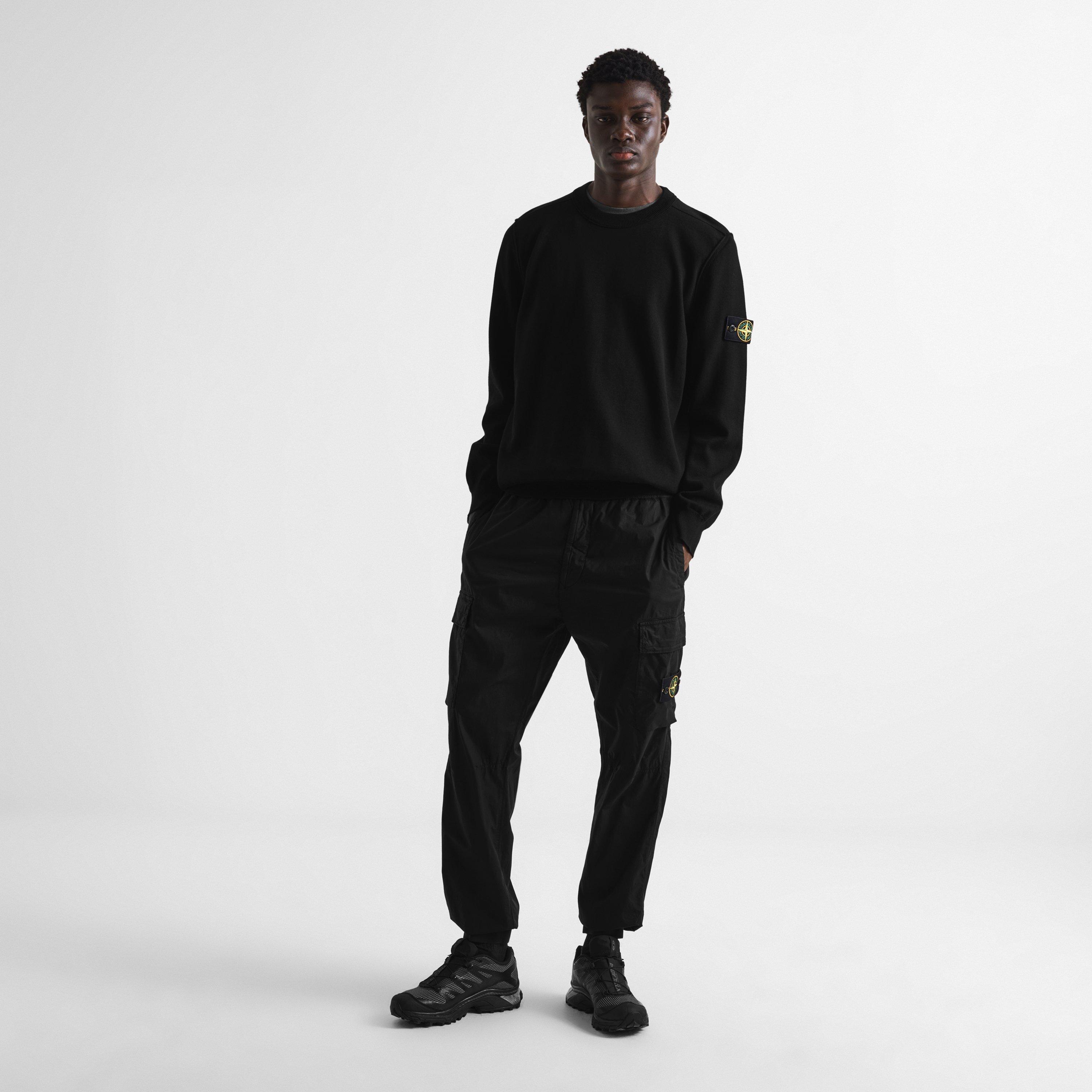 Black V0029 - Stone Island - Men's Tela Para Cotton Cargo Trousers - 6