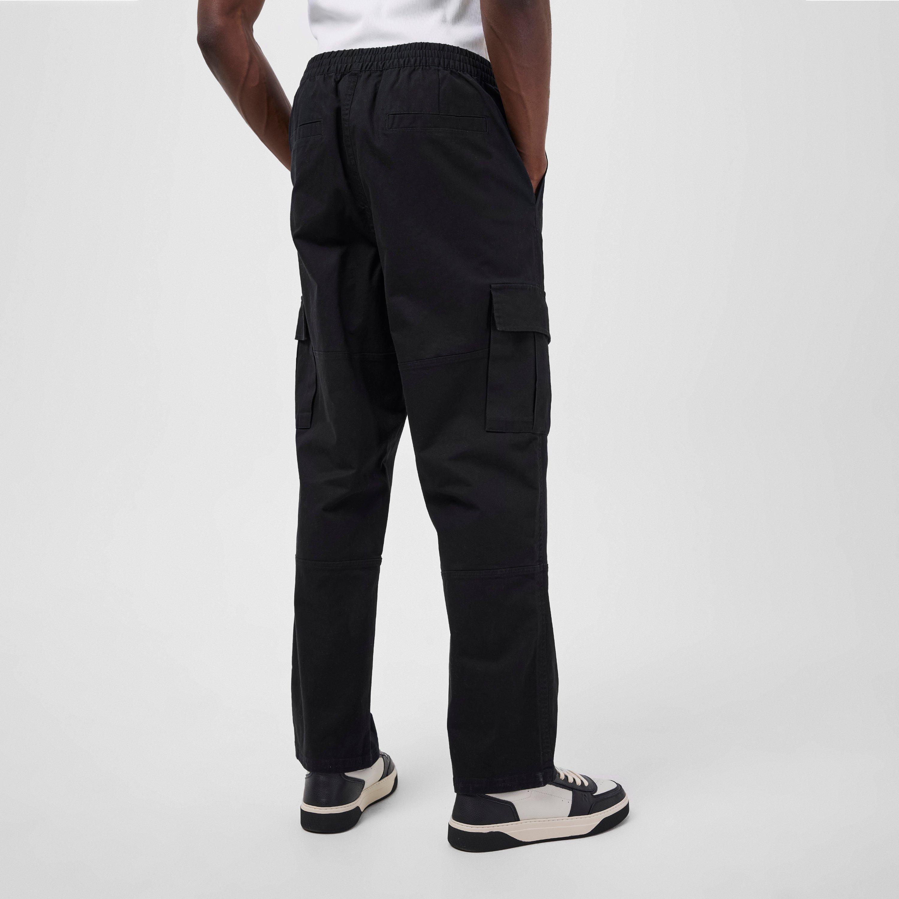 Black - Represent - Men's Rep Standard Cargo Trousers, Four Pockets - 5