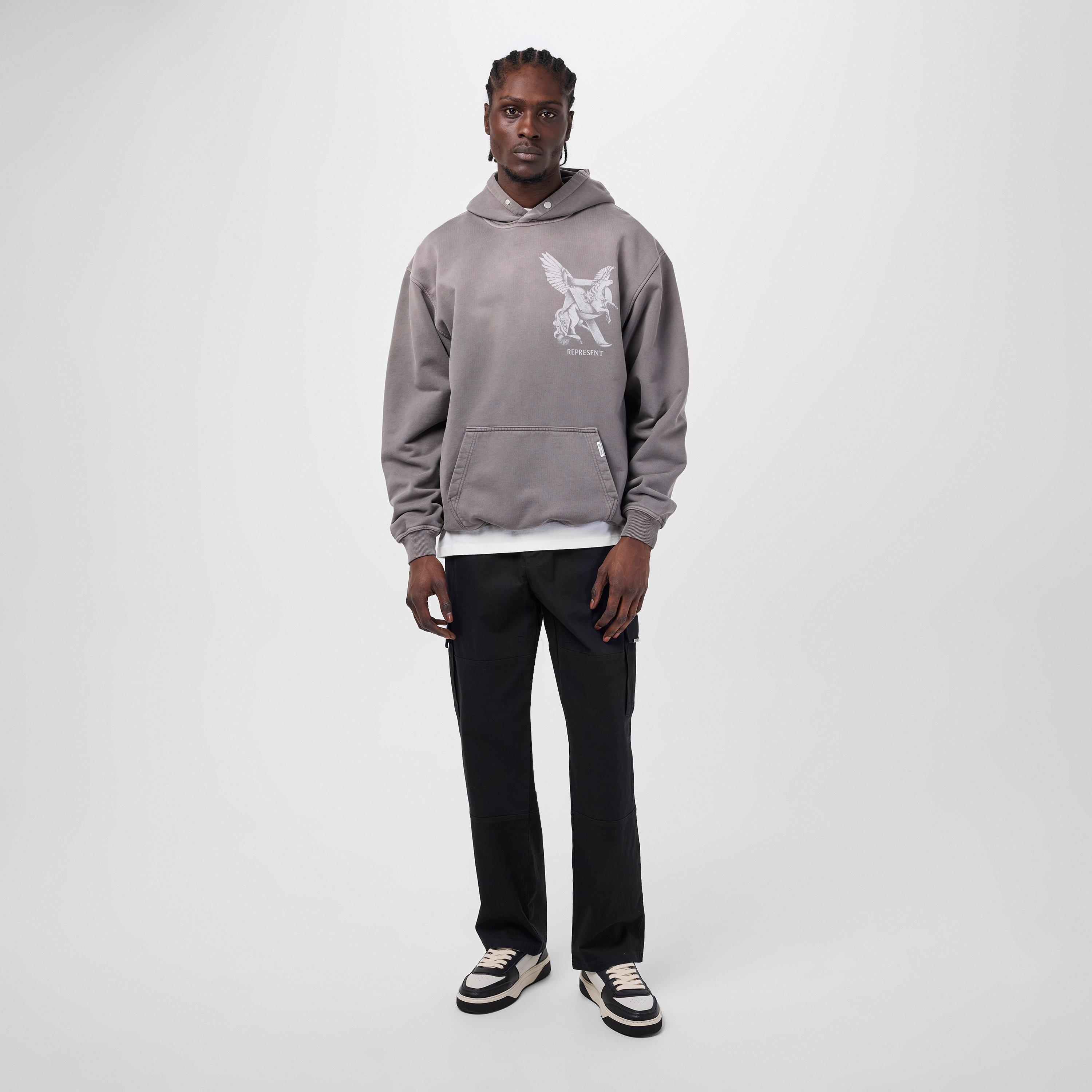 Black - Represent - Men's Rep Standard Cargo Trousers, Four Pockets - 6