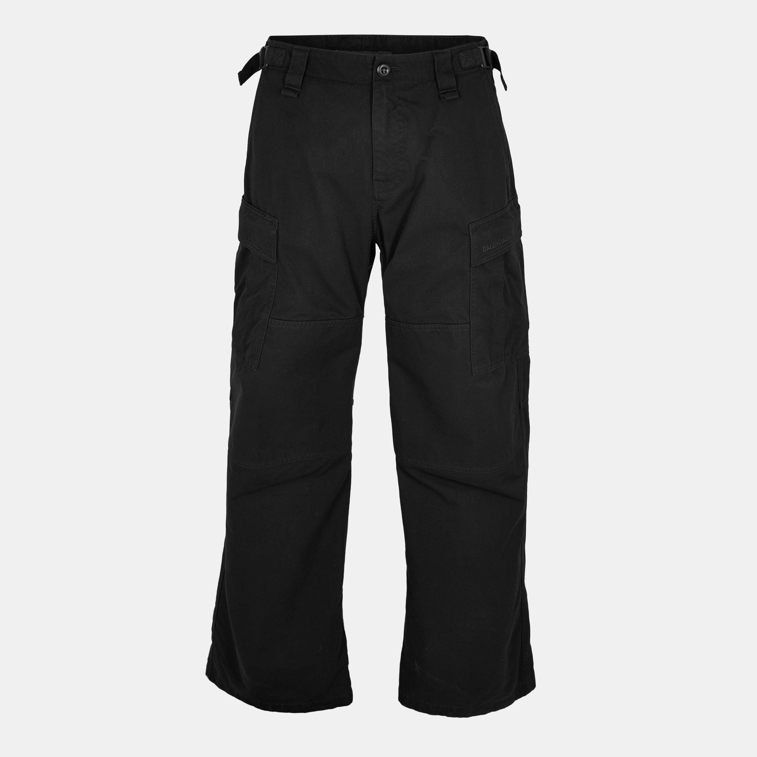 Black - Balenciaga - Men's Multi-Pocket Cargo Trousers - 1