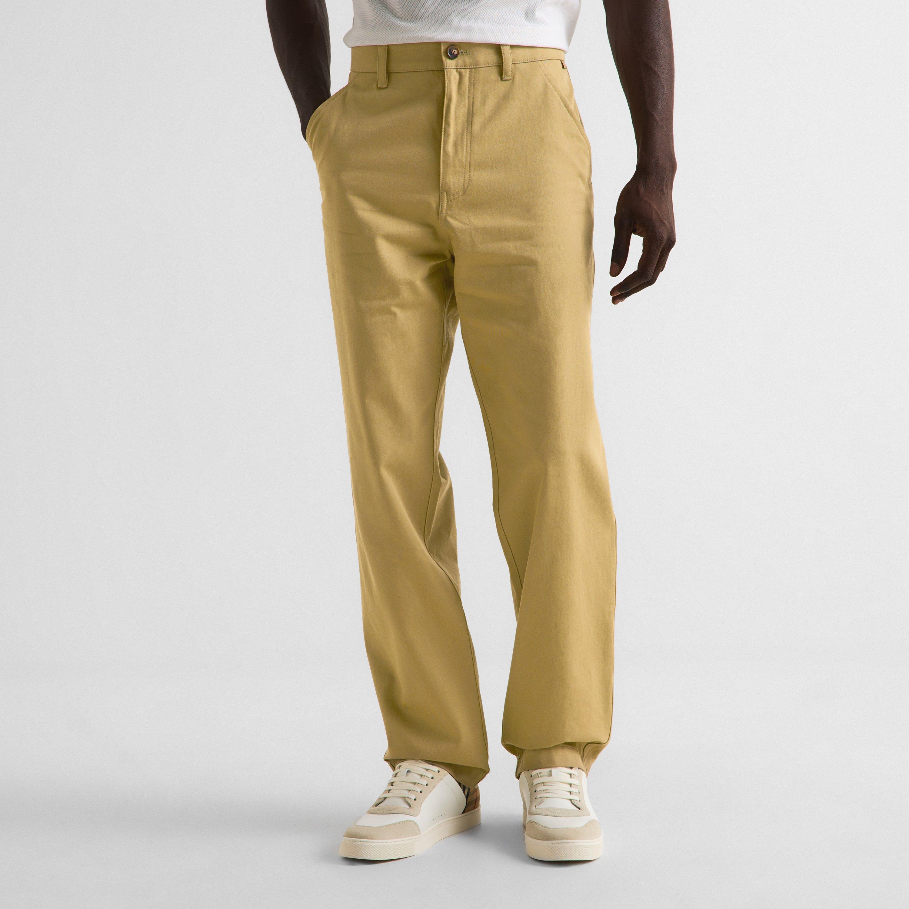 Beige - Burberry - Men's Chinos - 3