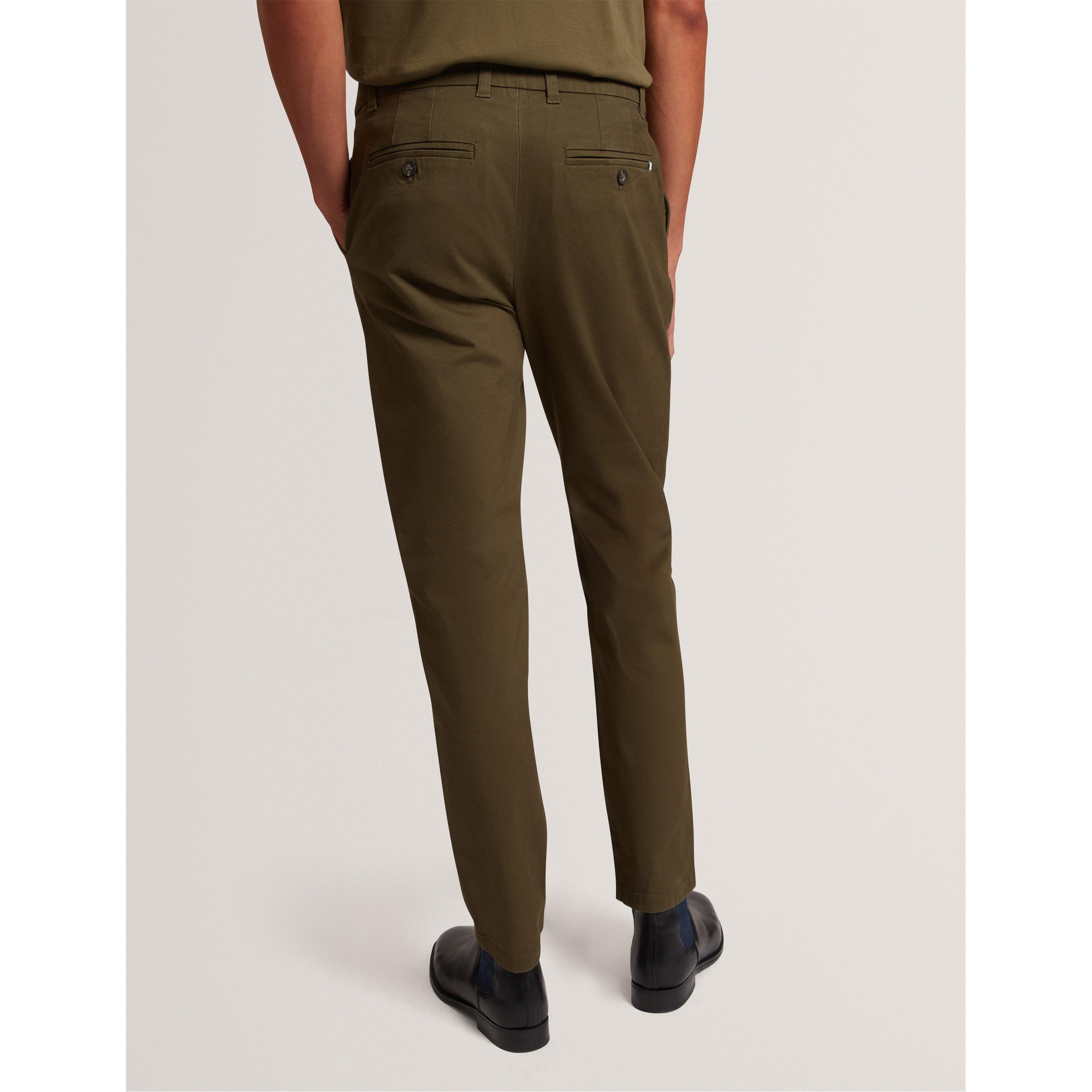 Khaki - Ted Baker - Men's Slim Fit Chinos - 4