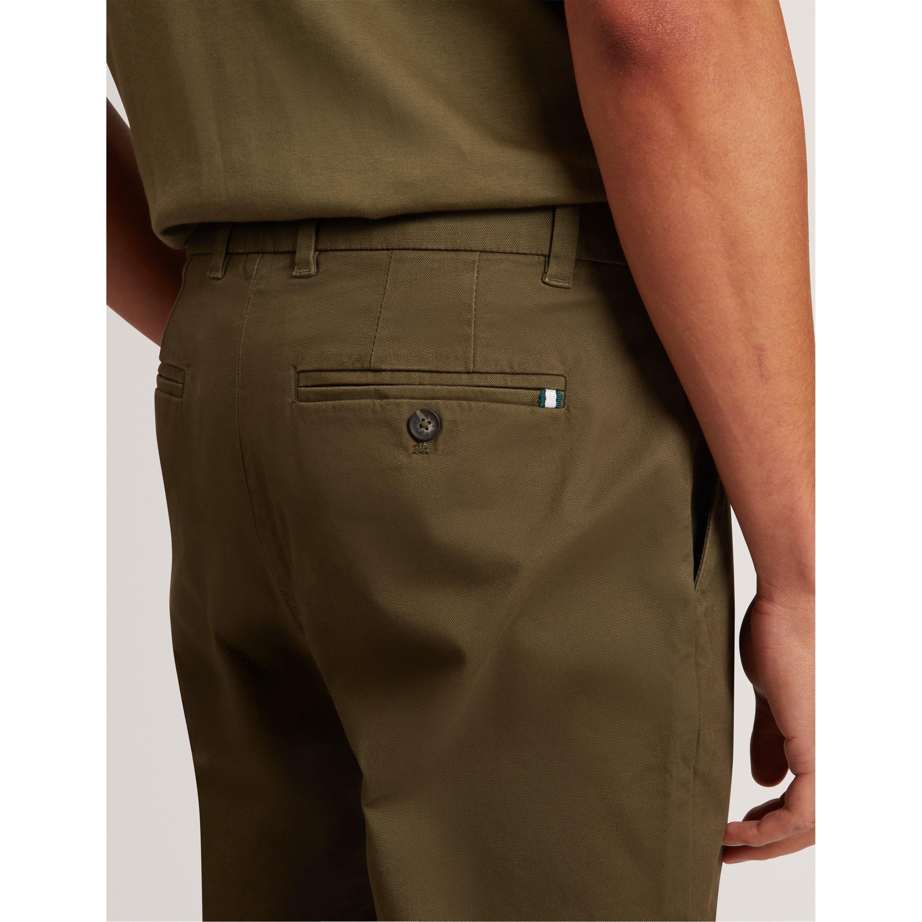 Khaki - Ted Baker - Men's Slim Fit Chinos - 5