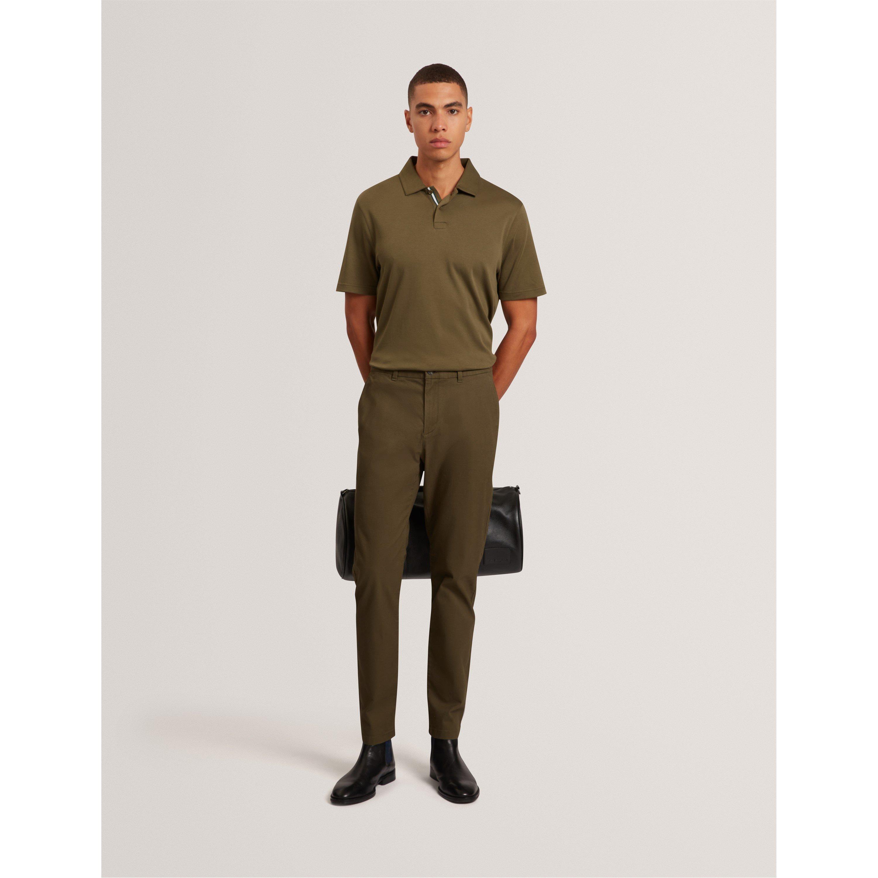 Khaki - Ted Baker - Men's Slim Fit Chinos - 6