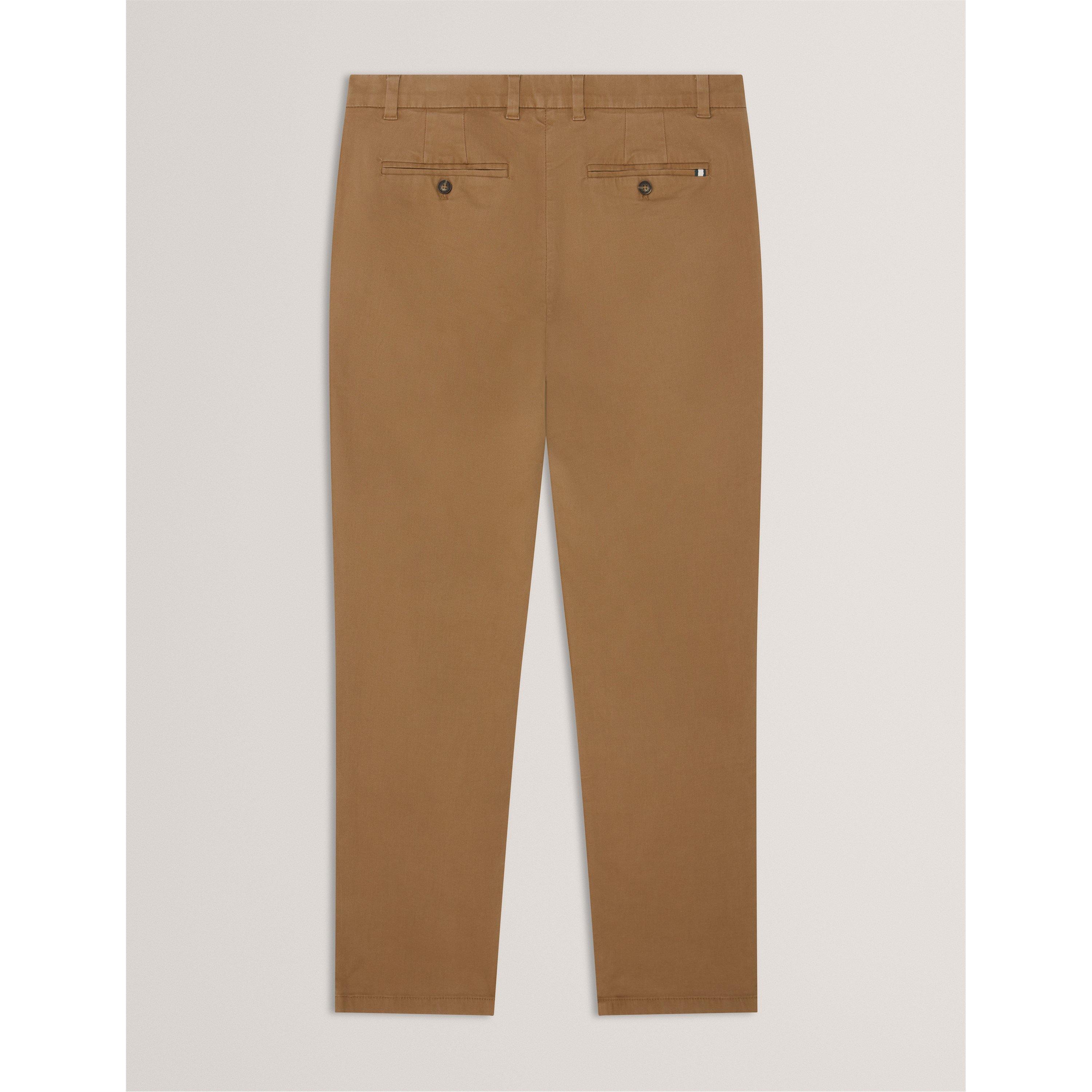 Tan - Ted Baker - Men's Slim Fit Chinos - 2