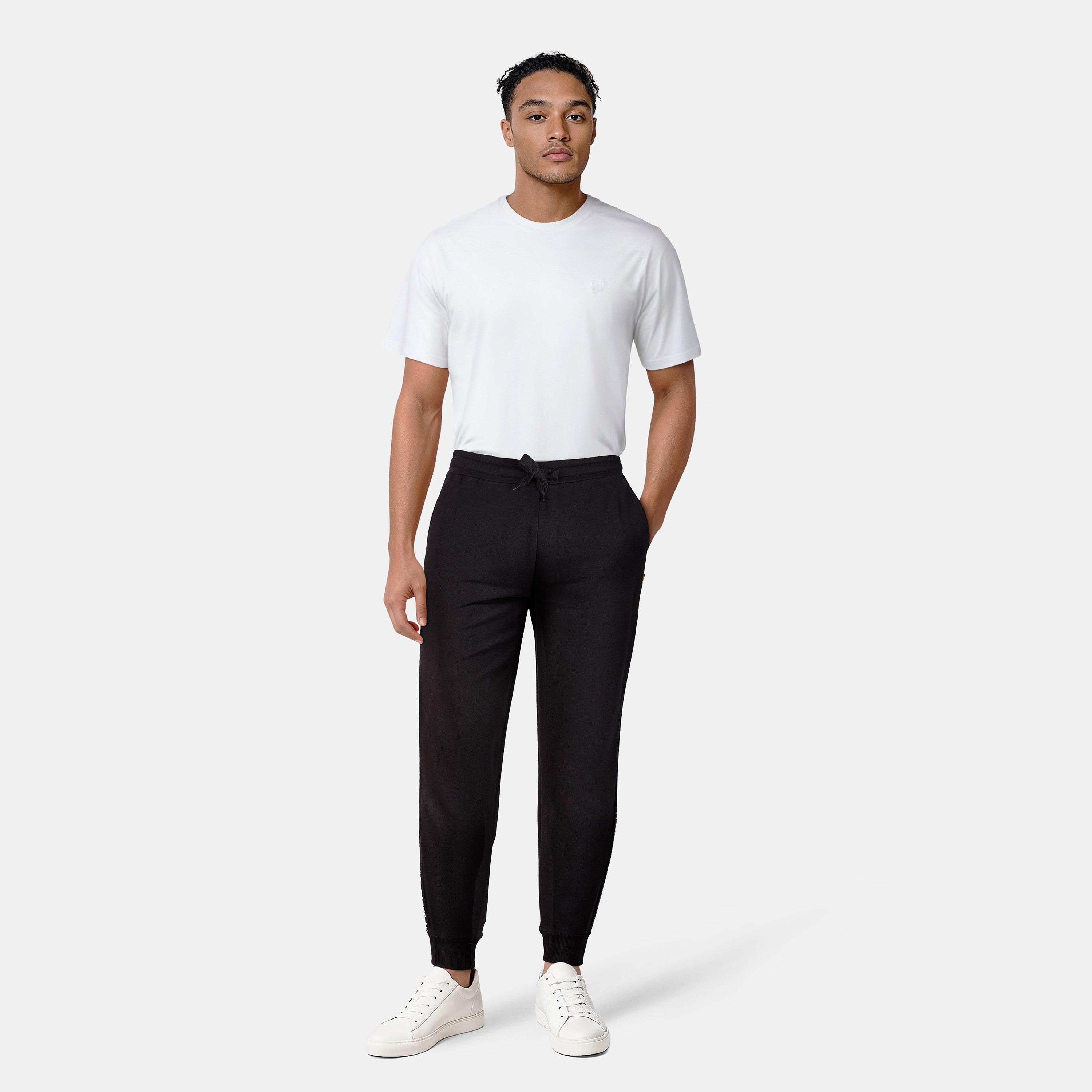 Black Z865 - Lyle and Scott - Golden Eagle Tape Joggers - 6