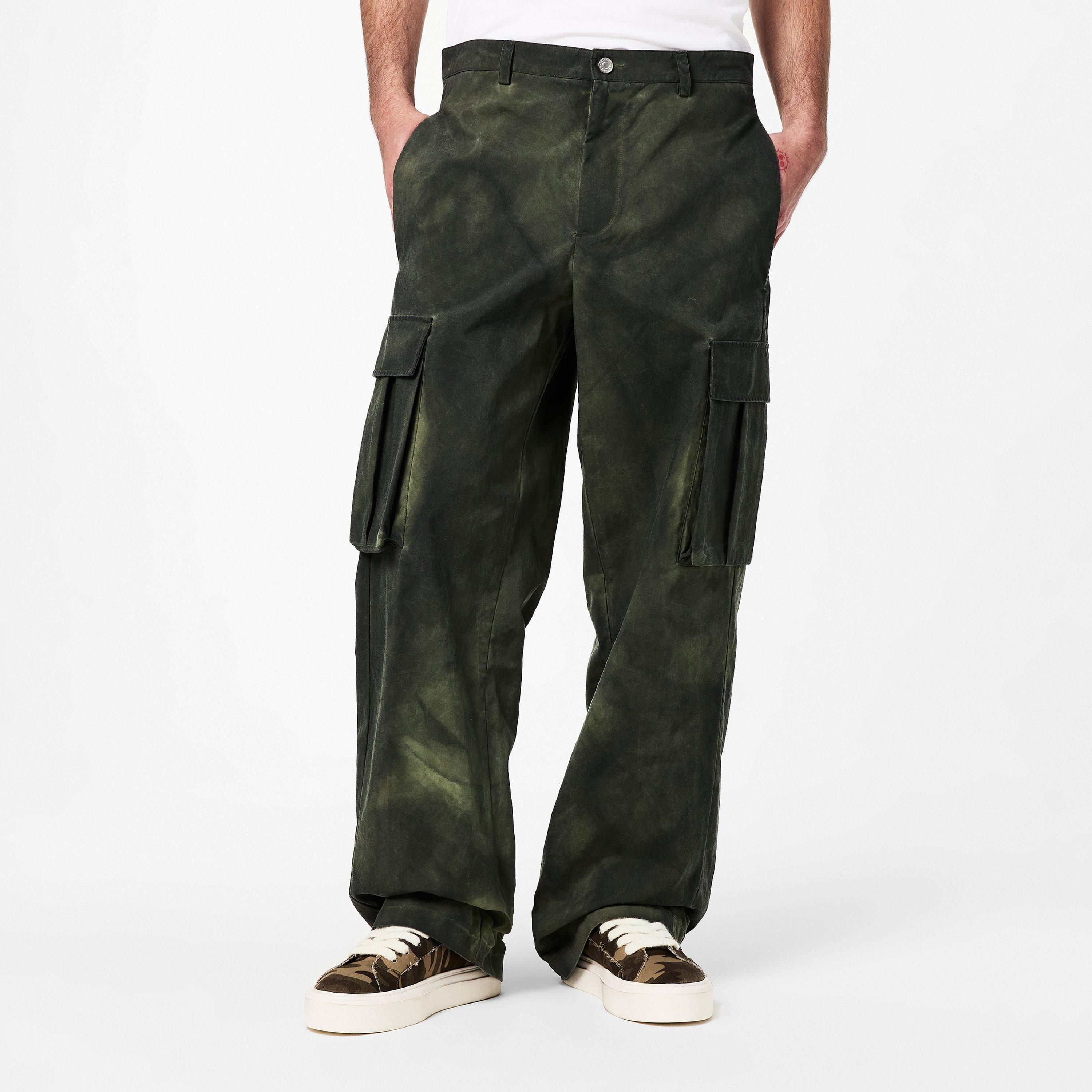 Khaki - Cole Buxton - Men's Cargo Trousers - 3