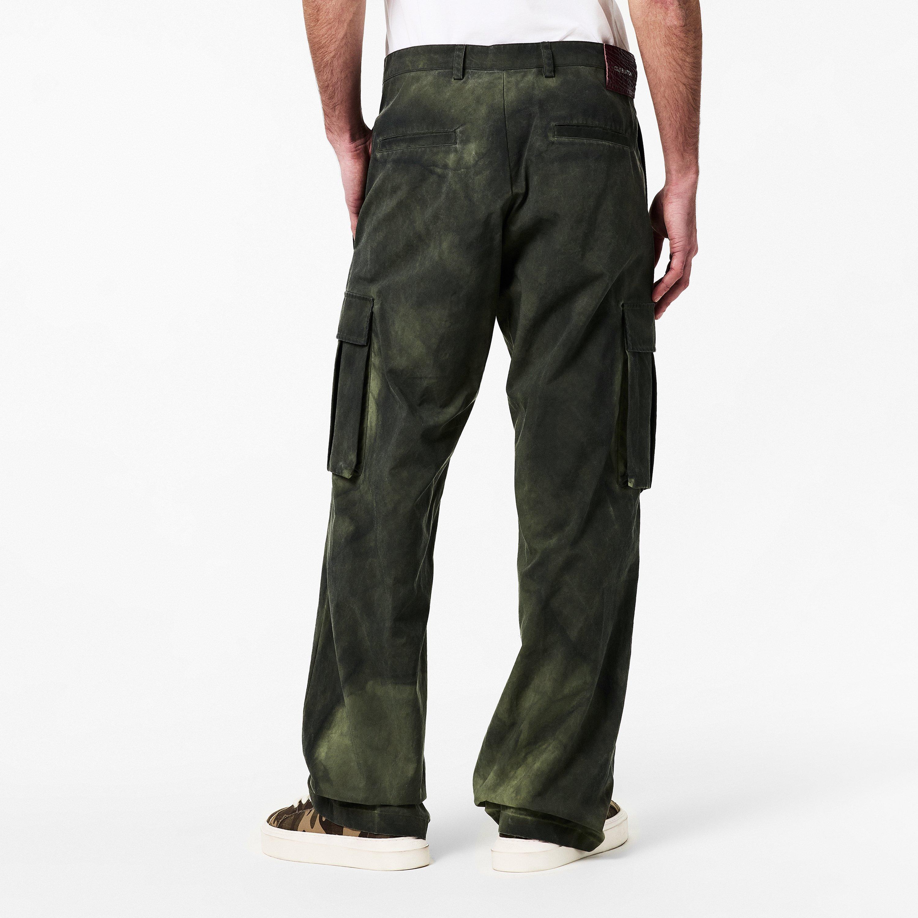 Khaki - Cole Buxton - Men's Cargo Trousers - 4
