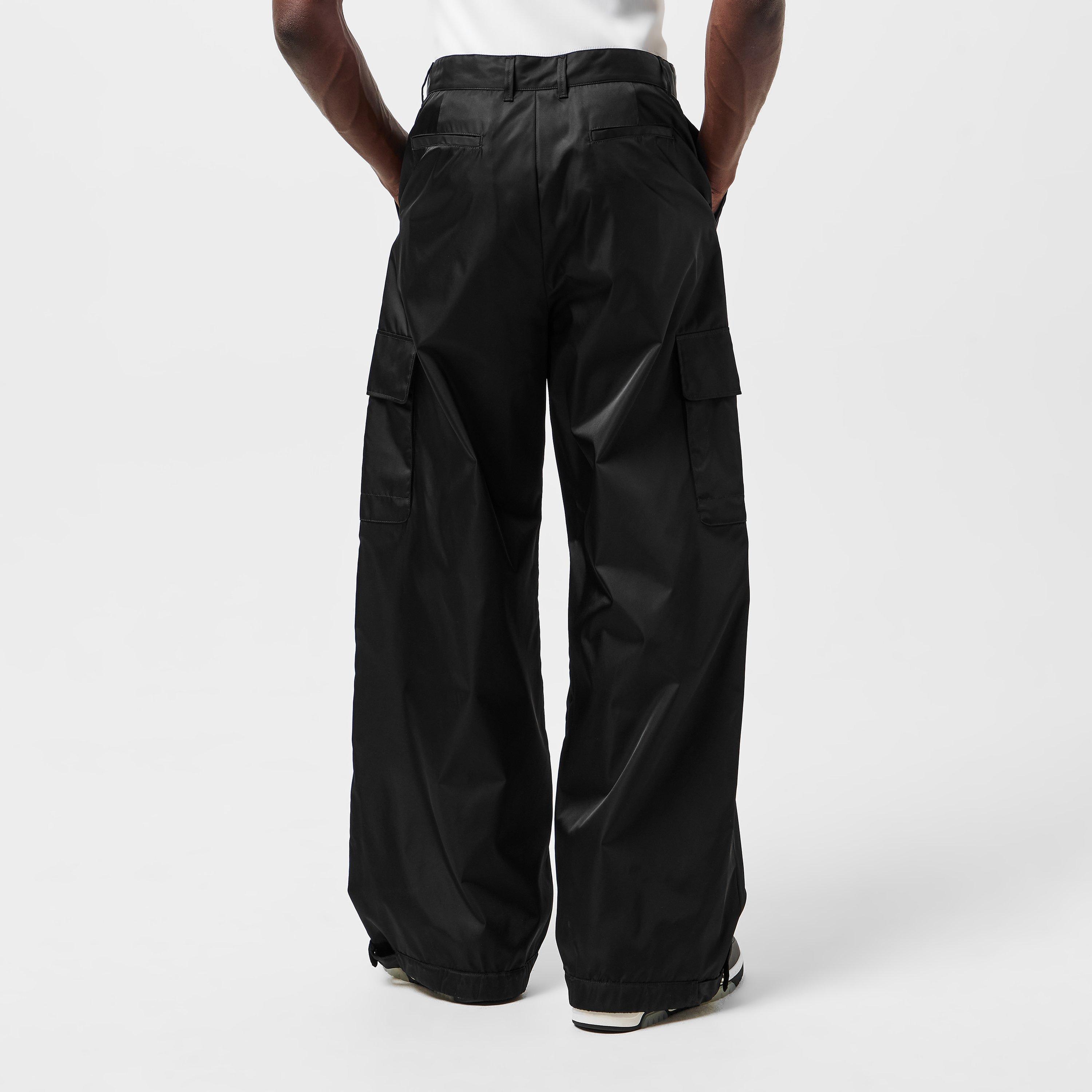 Black - Off White - Men's Cargo Trousers - 4