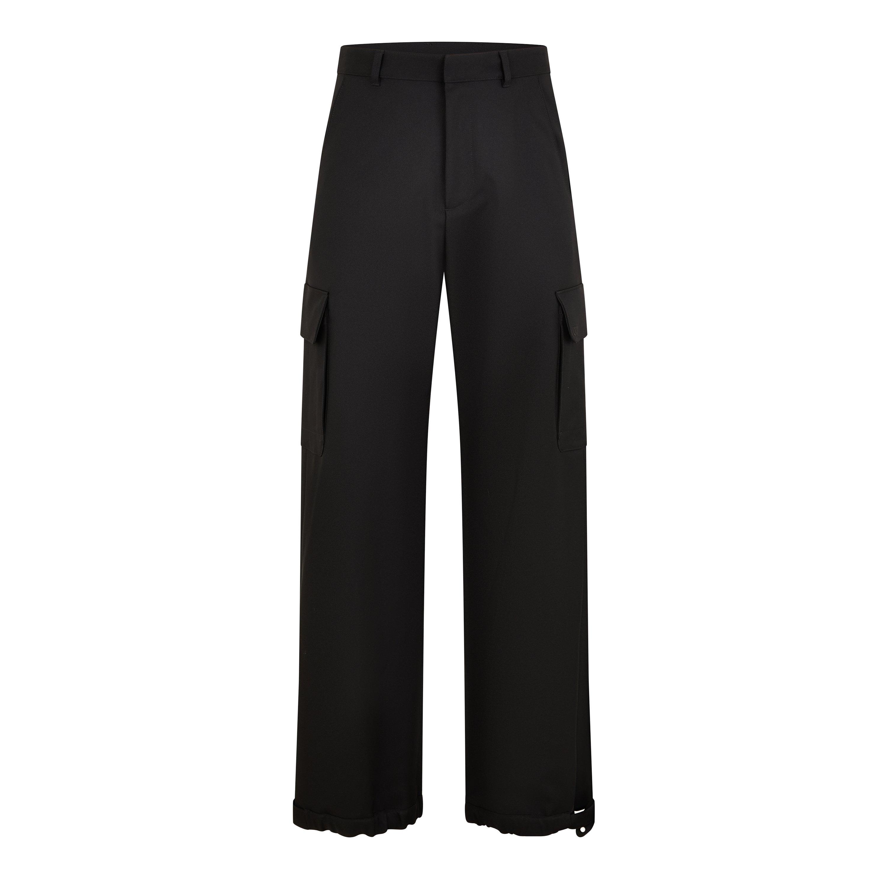 Black - Off White - Men's - Multiple Pocket Cargo Trousers - 1