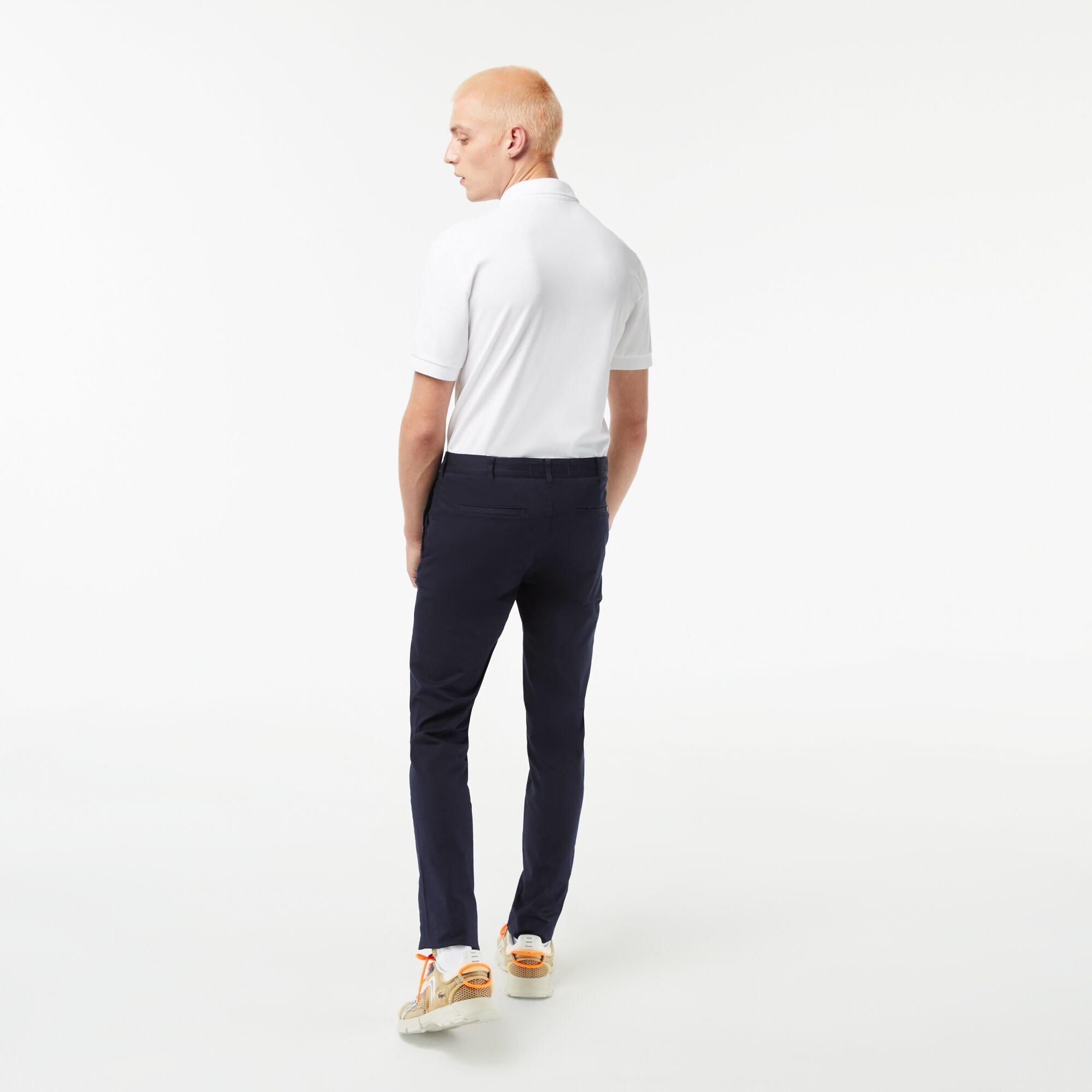 Navy Blue - Lacoste - Men's Chino - 3