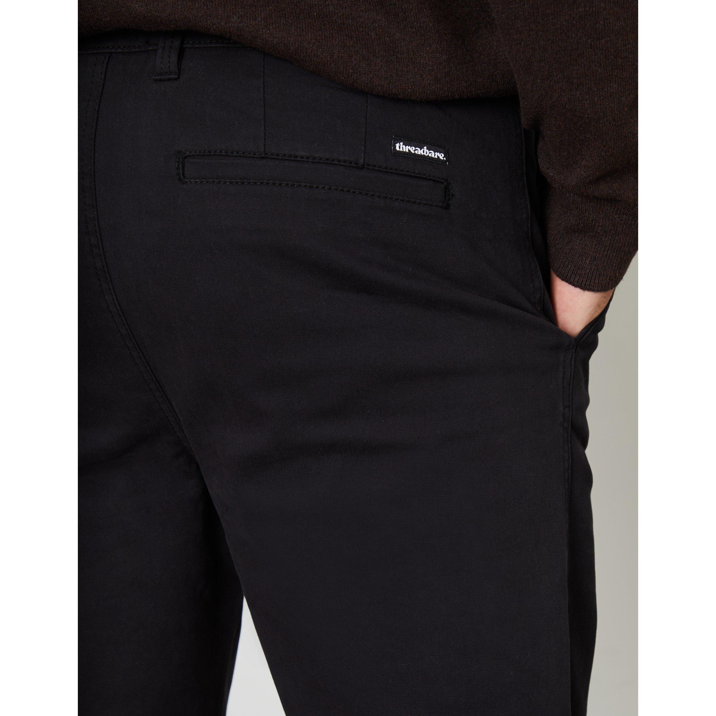 Negro - Threadbare - Men's Fog Chinos - 4