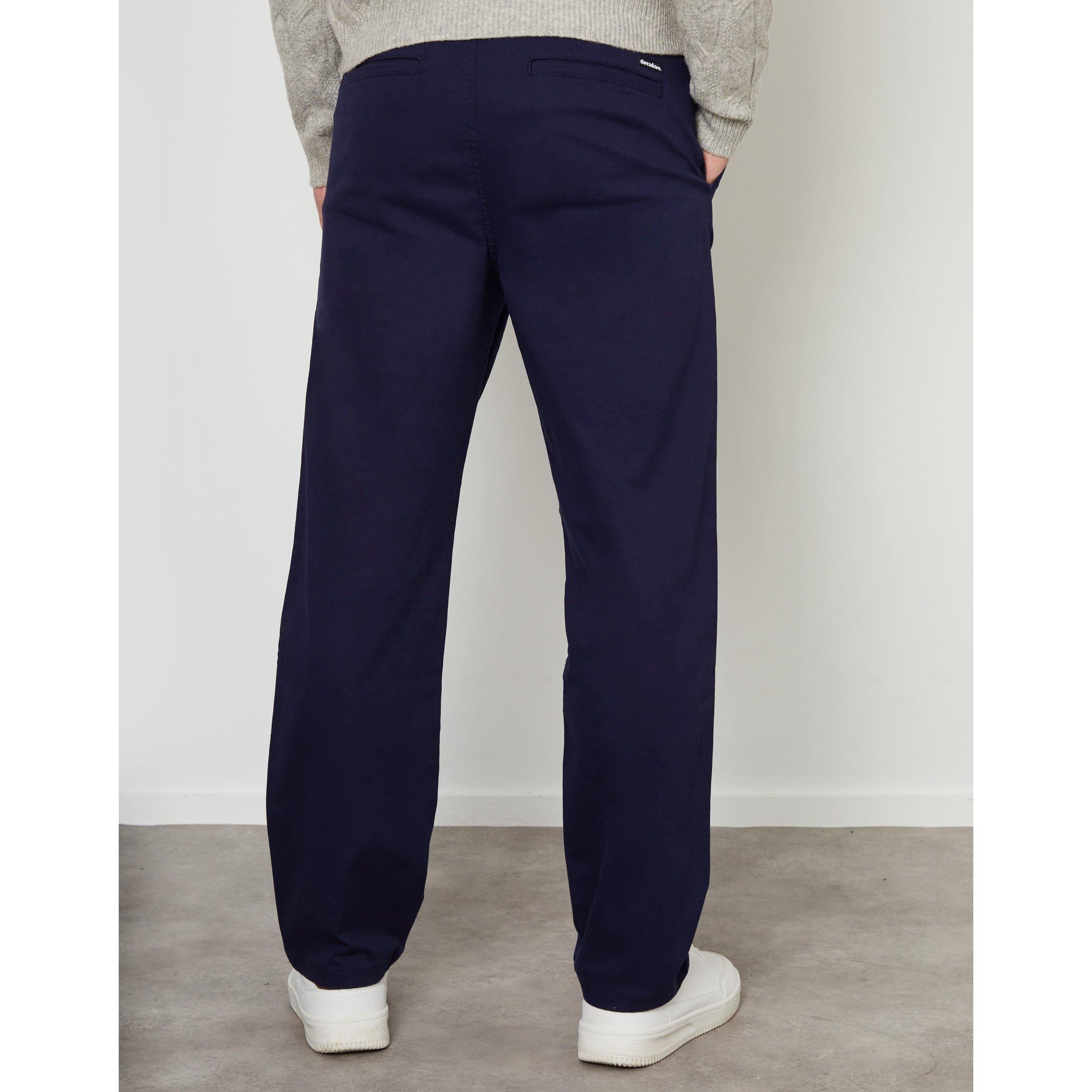 Navy - Threadbare - Men's Fog Chinos - 3
