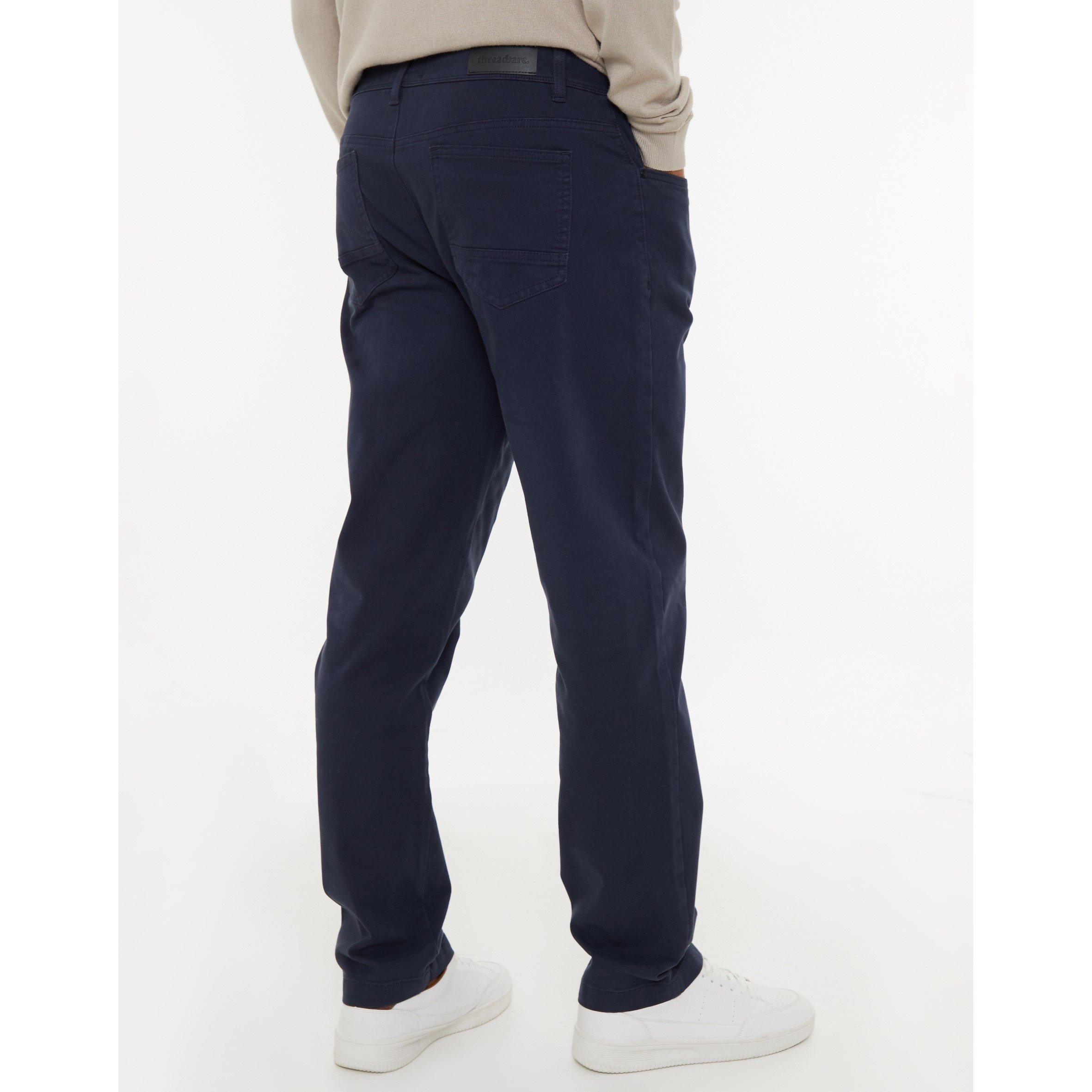Navy - Threadbare - Men's Wyesdale Chinos - 3