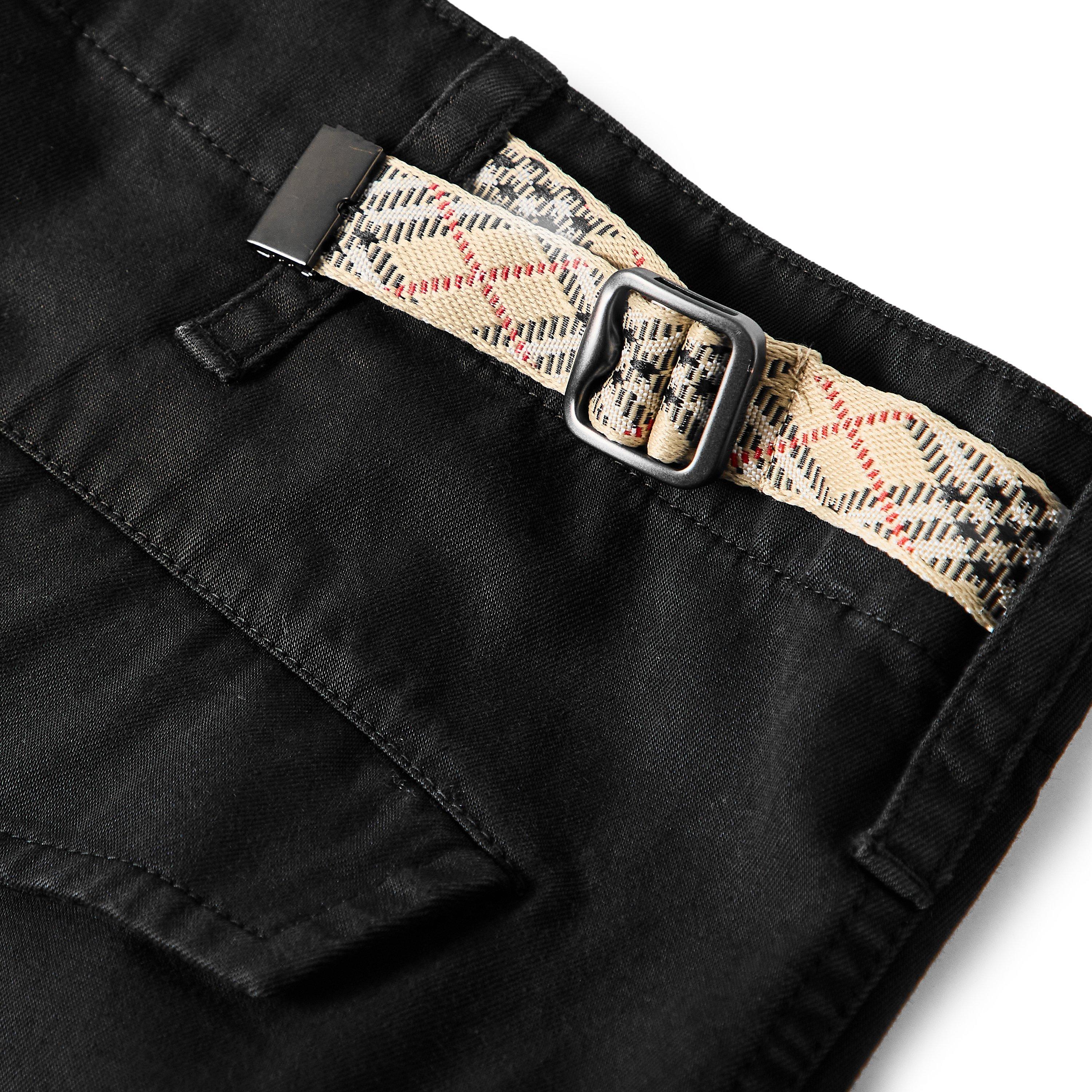 Black - Burberry - Men's Burb Tab Cargo Trousers - 5