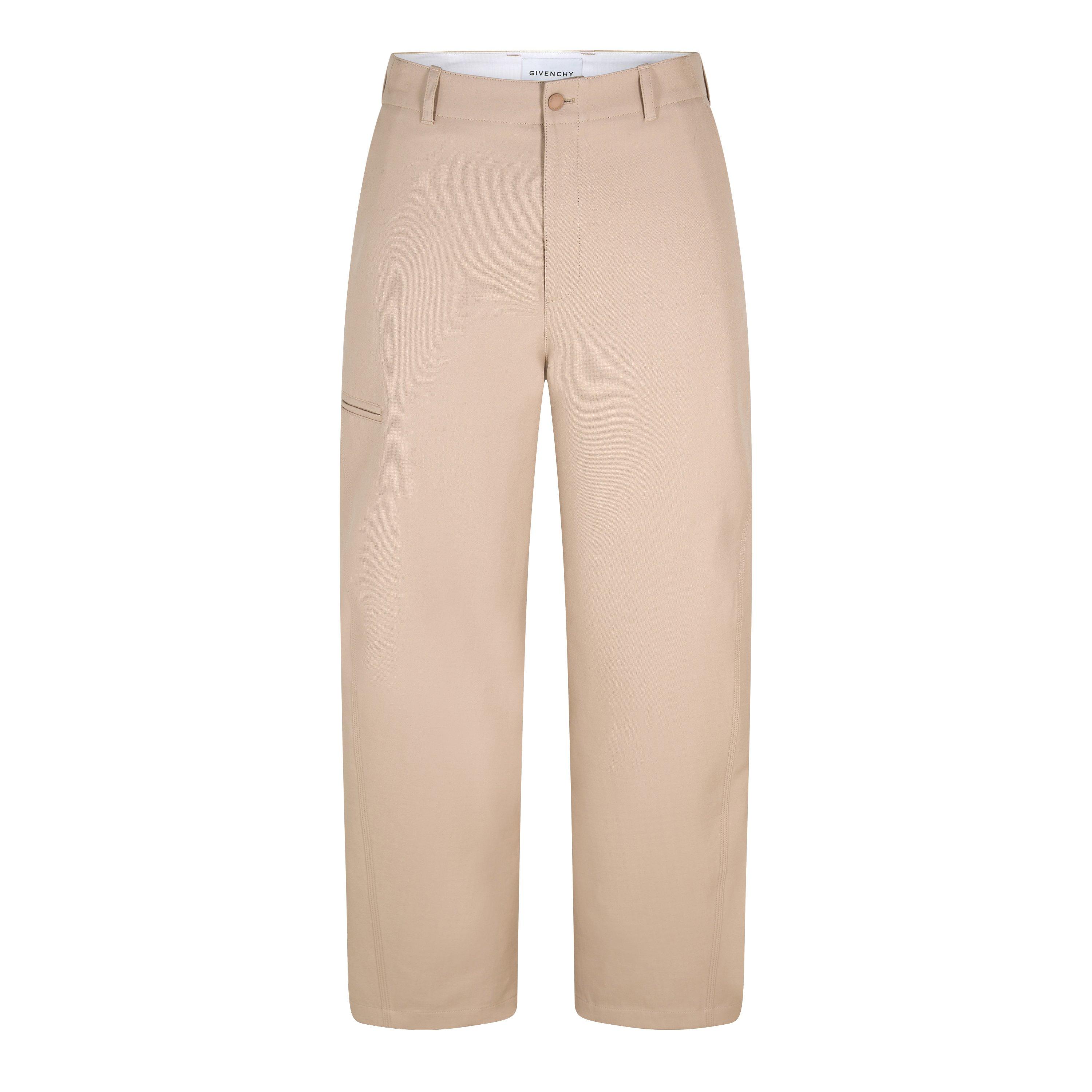 GIVENCHY Men's GIV Logo Workwear Cargo Trousers - Beige - Size XL (52)