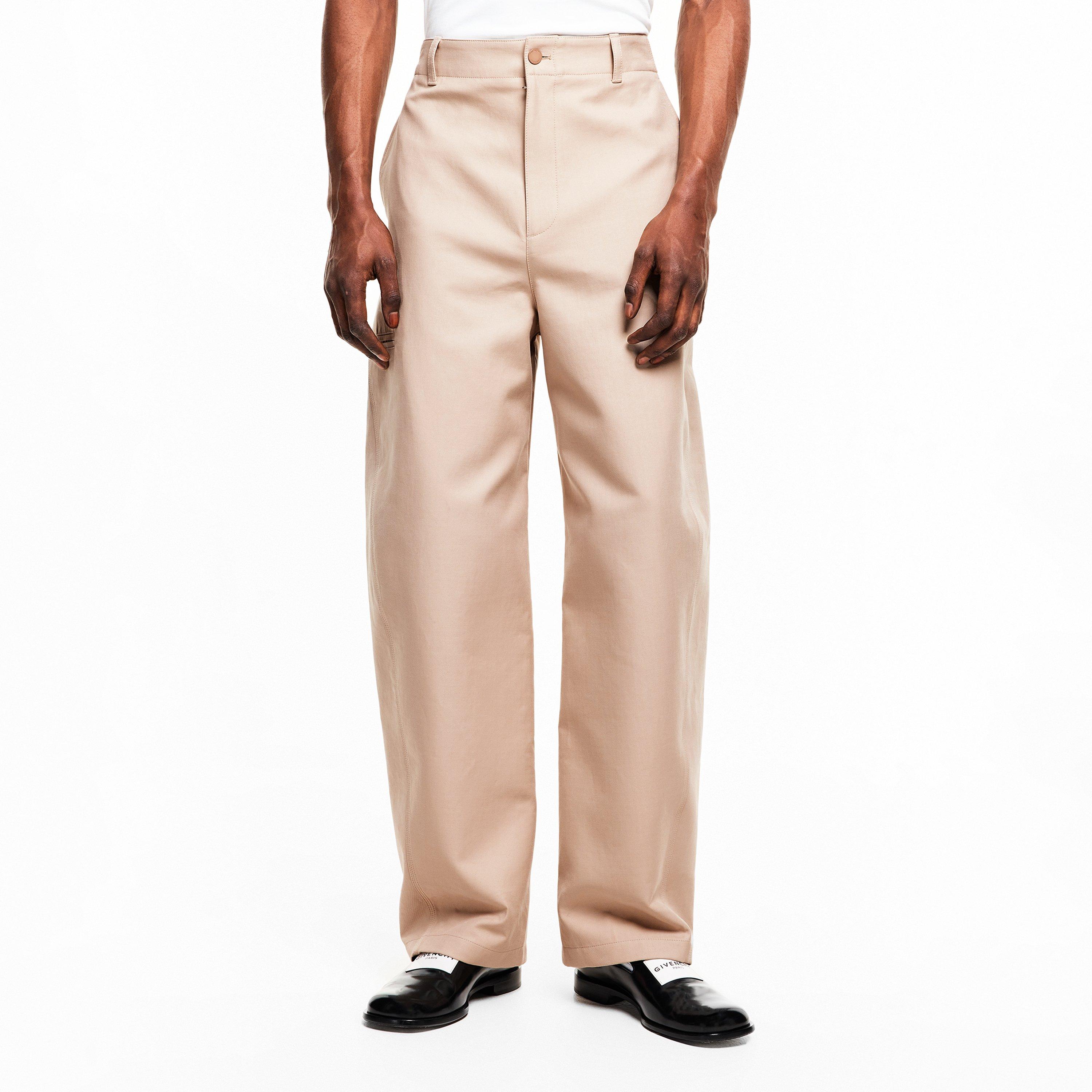 Beige - GIVENCHY - Men's GIV Logo Workwear Cargo Trousers - 3