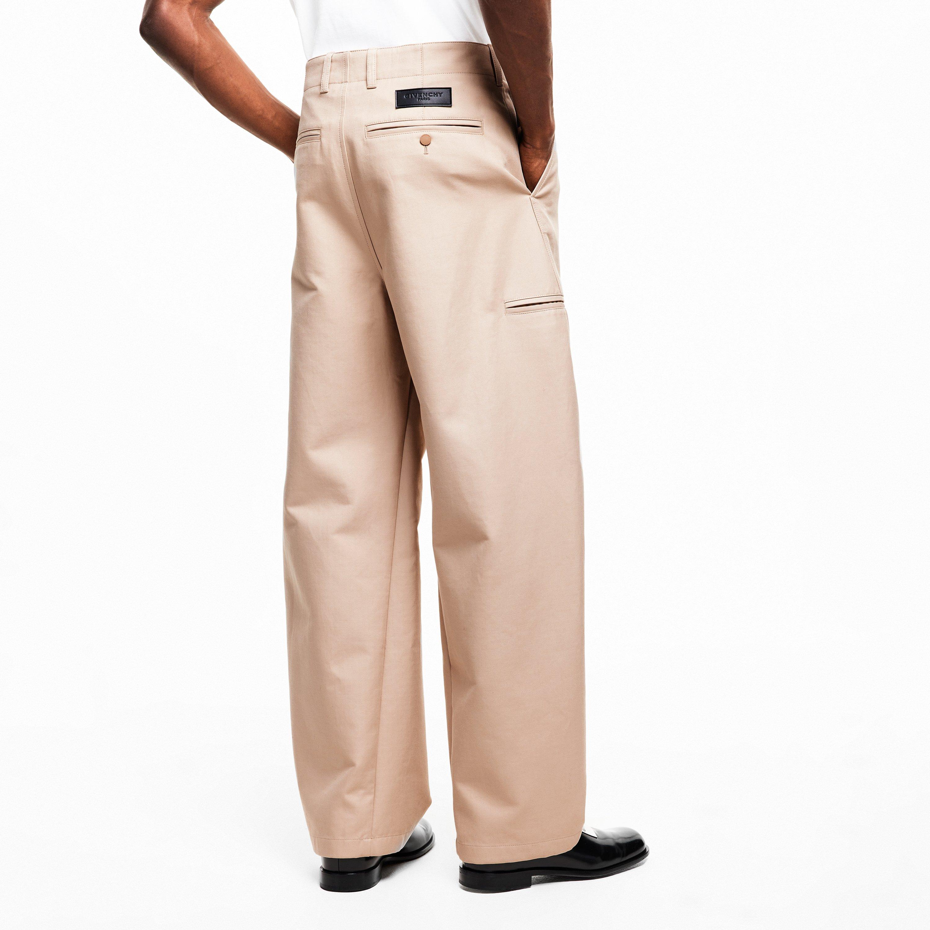Beige - GIVENCHY - Men's GIV Logo Workwear Cargo Trousers - 4