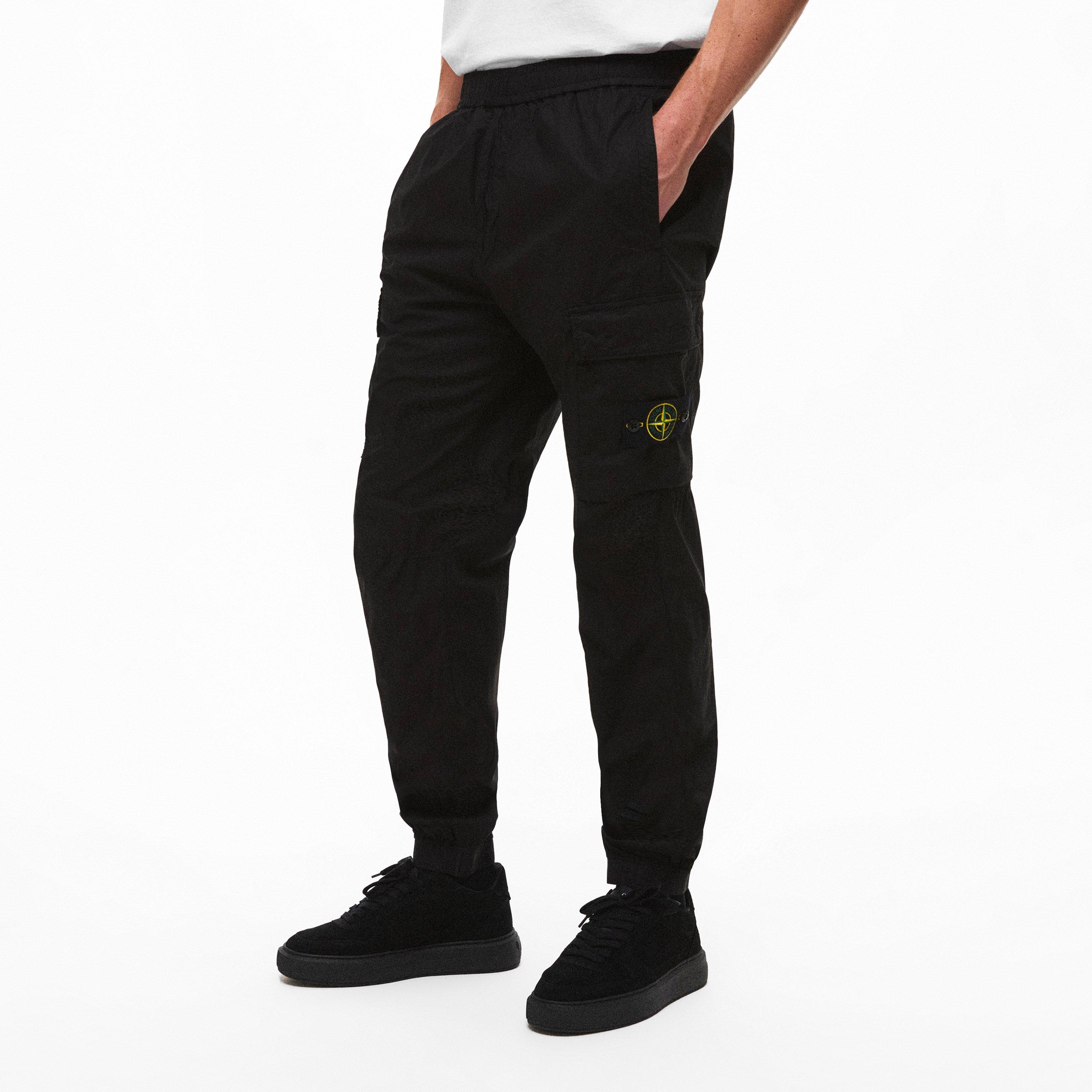 Black V0029 - Stone Island - Men's Tela Cargo Trousers - 3