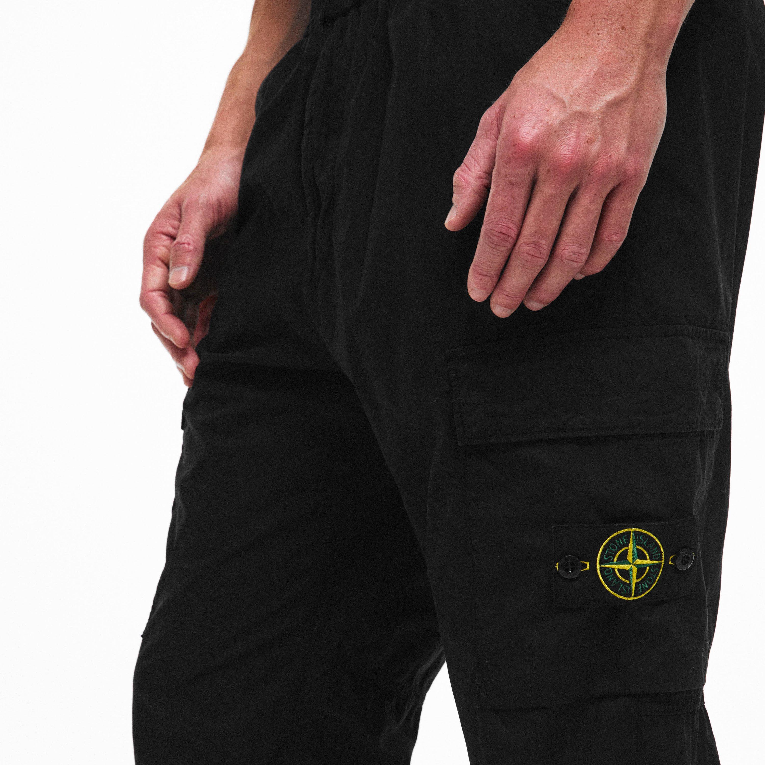 Black V0029 - Stone Island - Men's Tela Cargo Trousers - 5