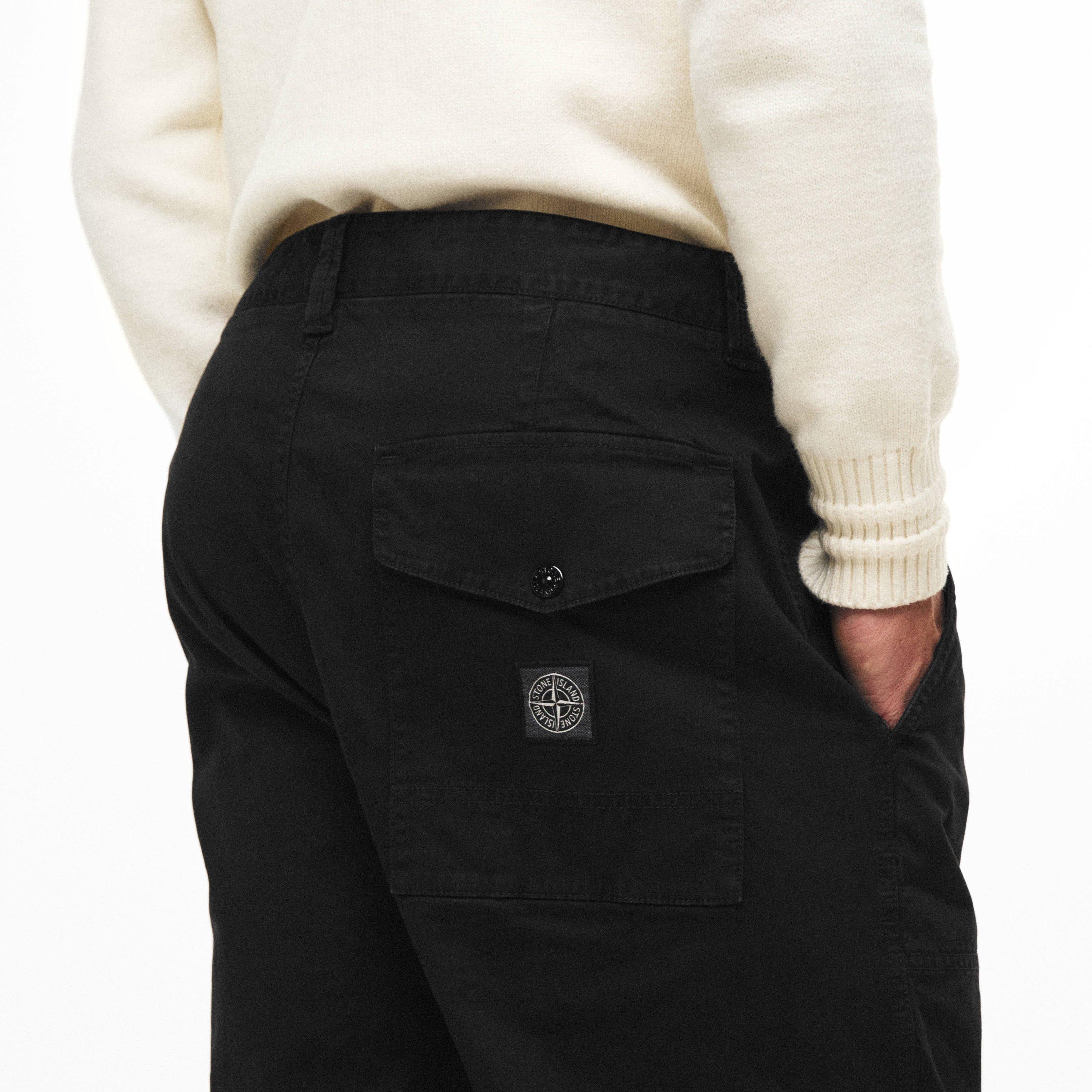 Black V0129 - Stone Island - Stone Patch Chino Sn62 - 5