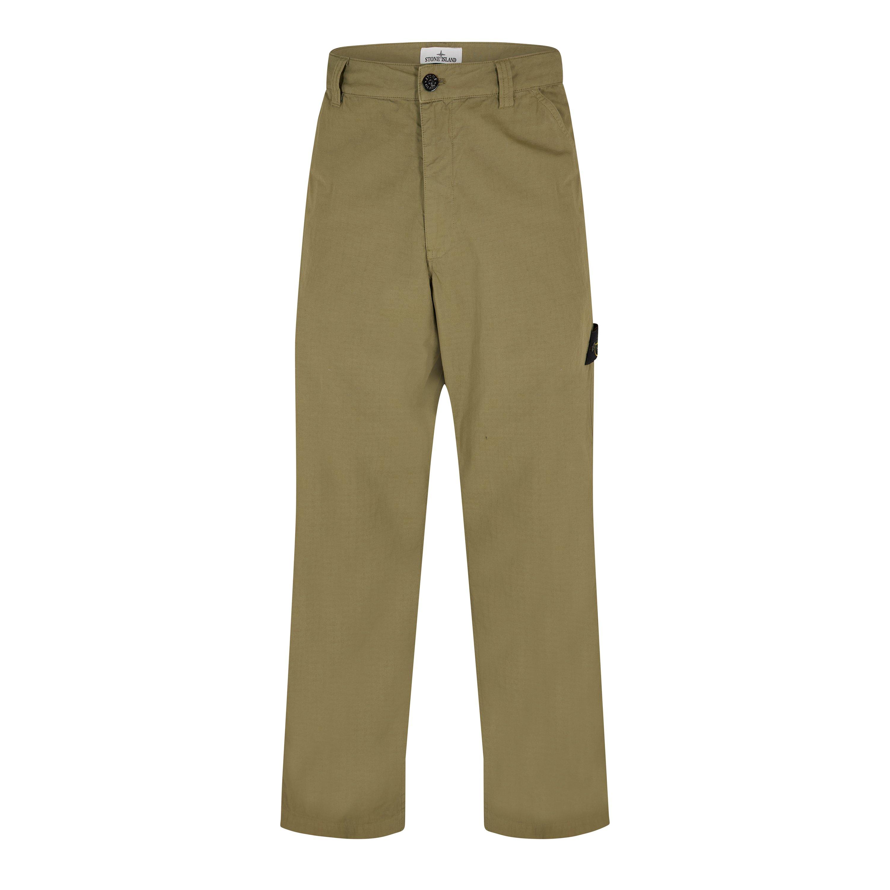 Mil Green V005G - Stone Island - Mens Ripstop Chinos - 1