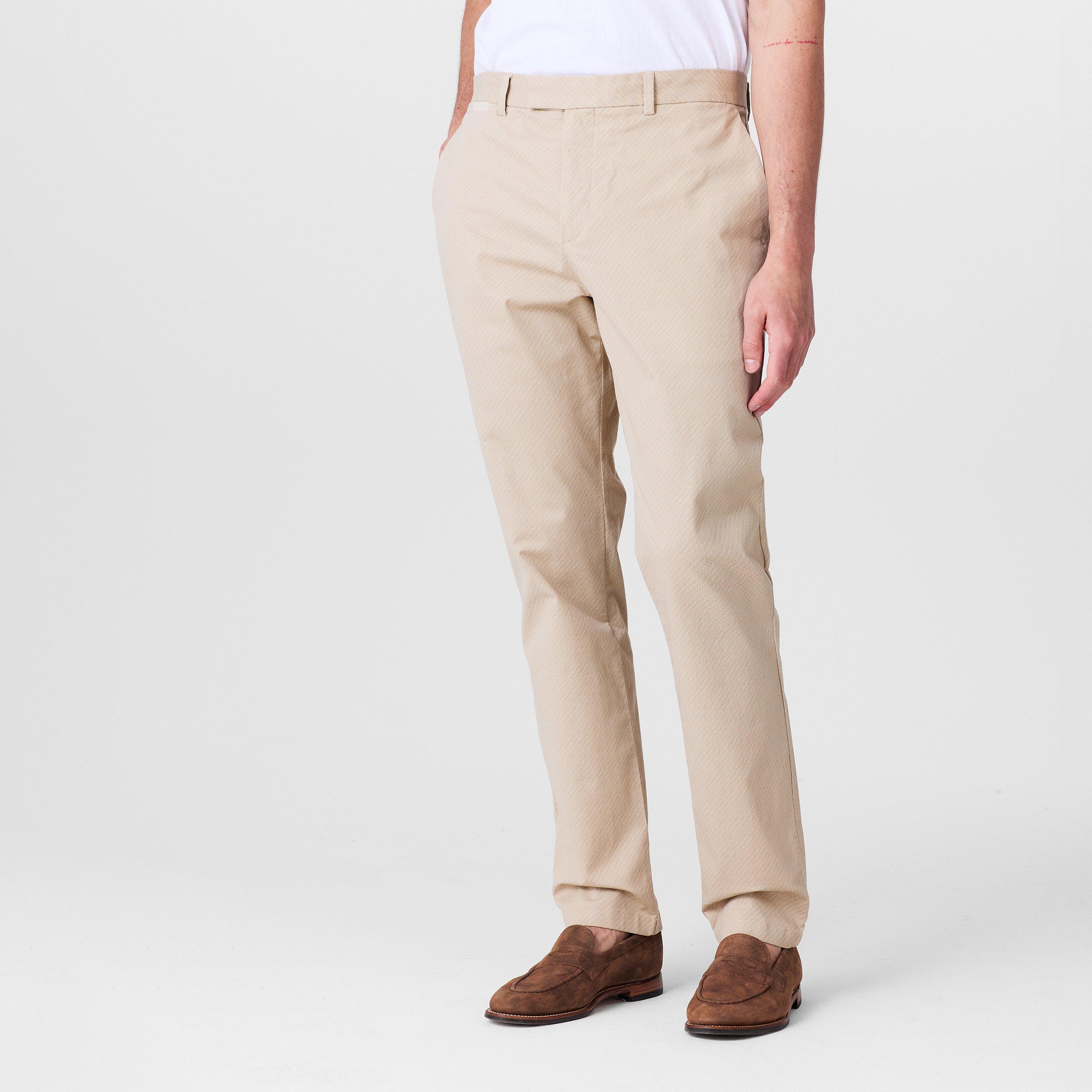 Taupe - Ted Baker - Men's Geo Chinos - 3