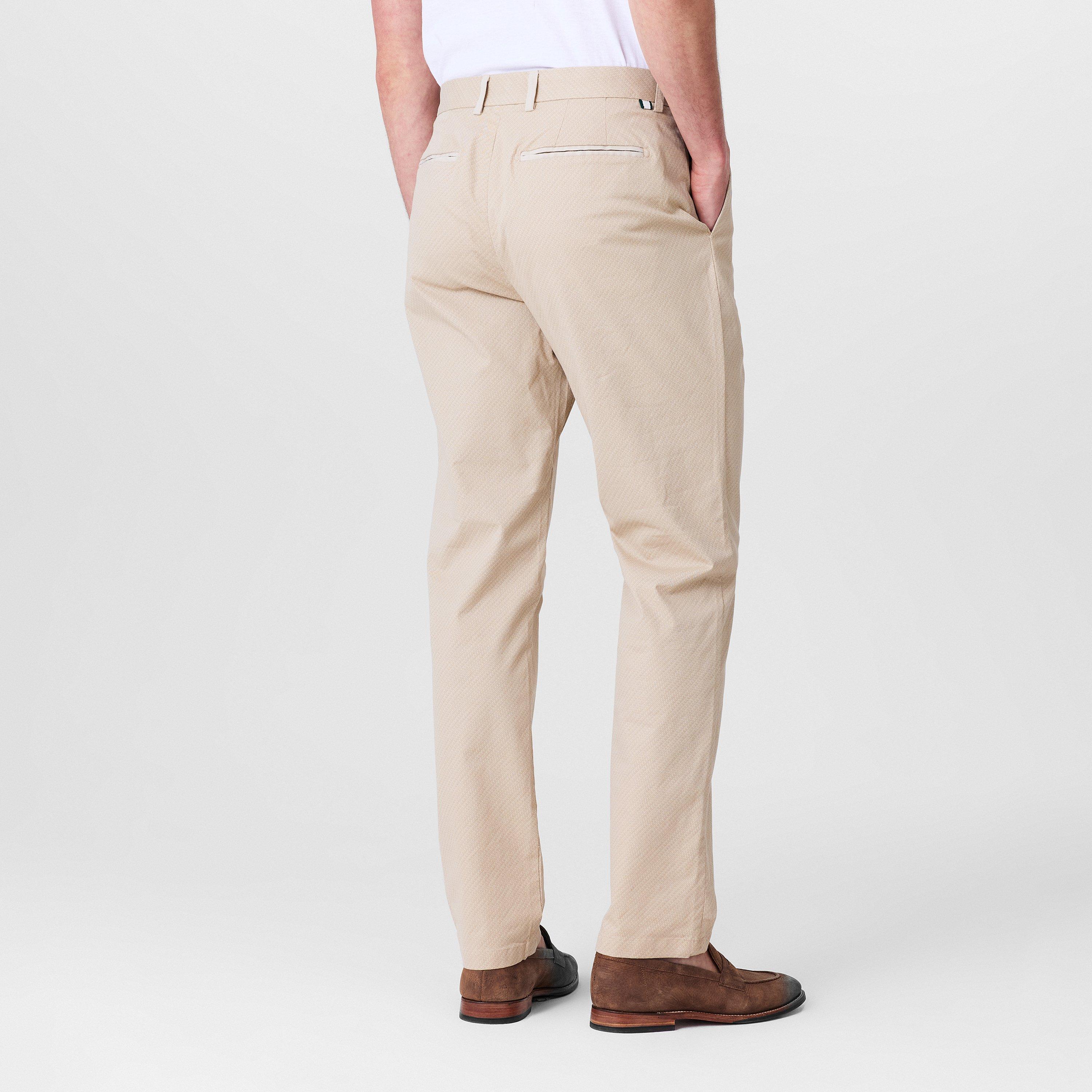 Taupe - Ted Baker - Men's Geo Chinos - 4