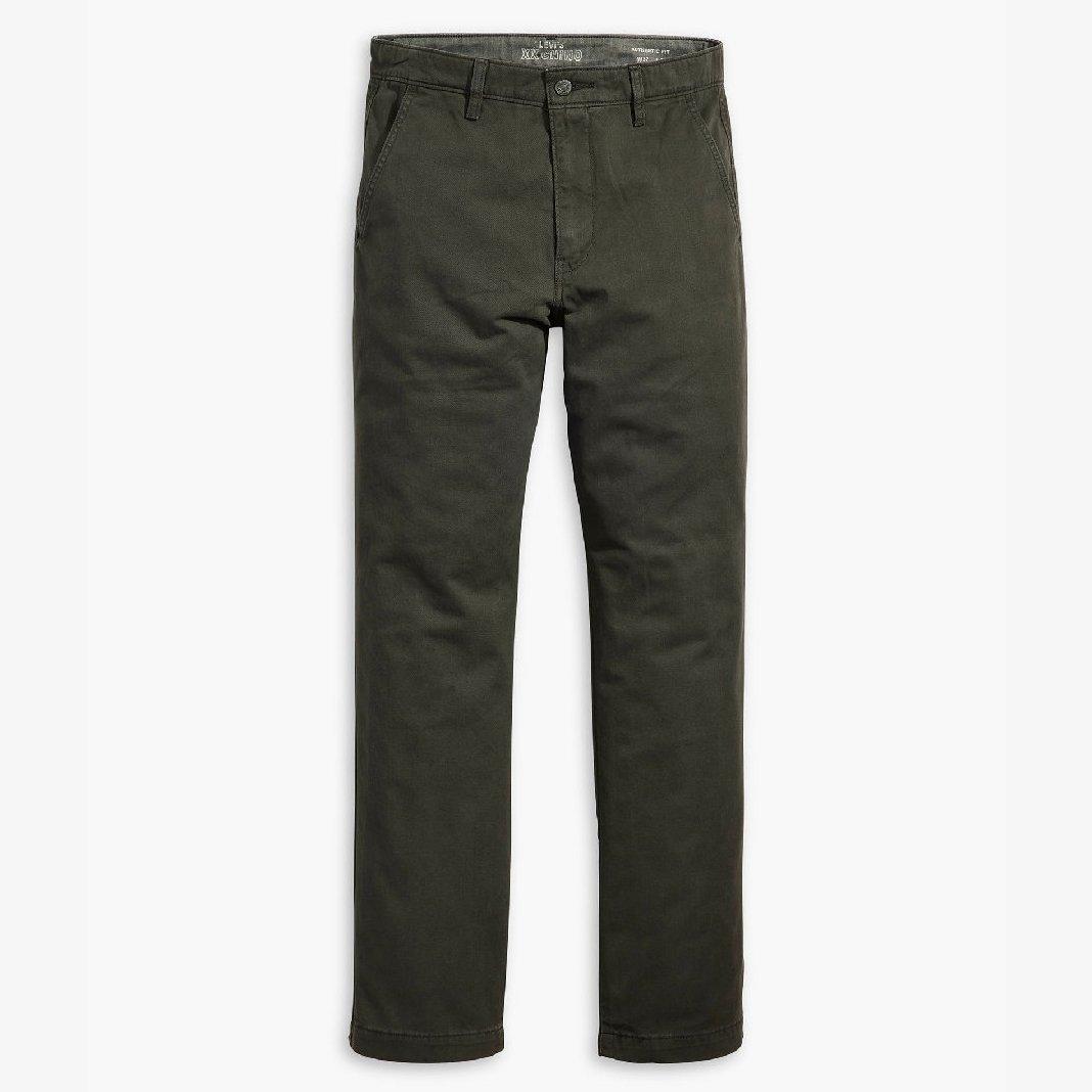 Levis Men's Authentic Straight Washed Chinos - Pirate Black - 30W L