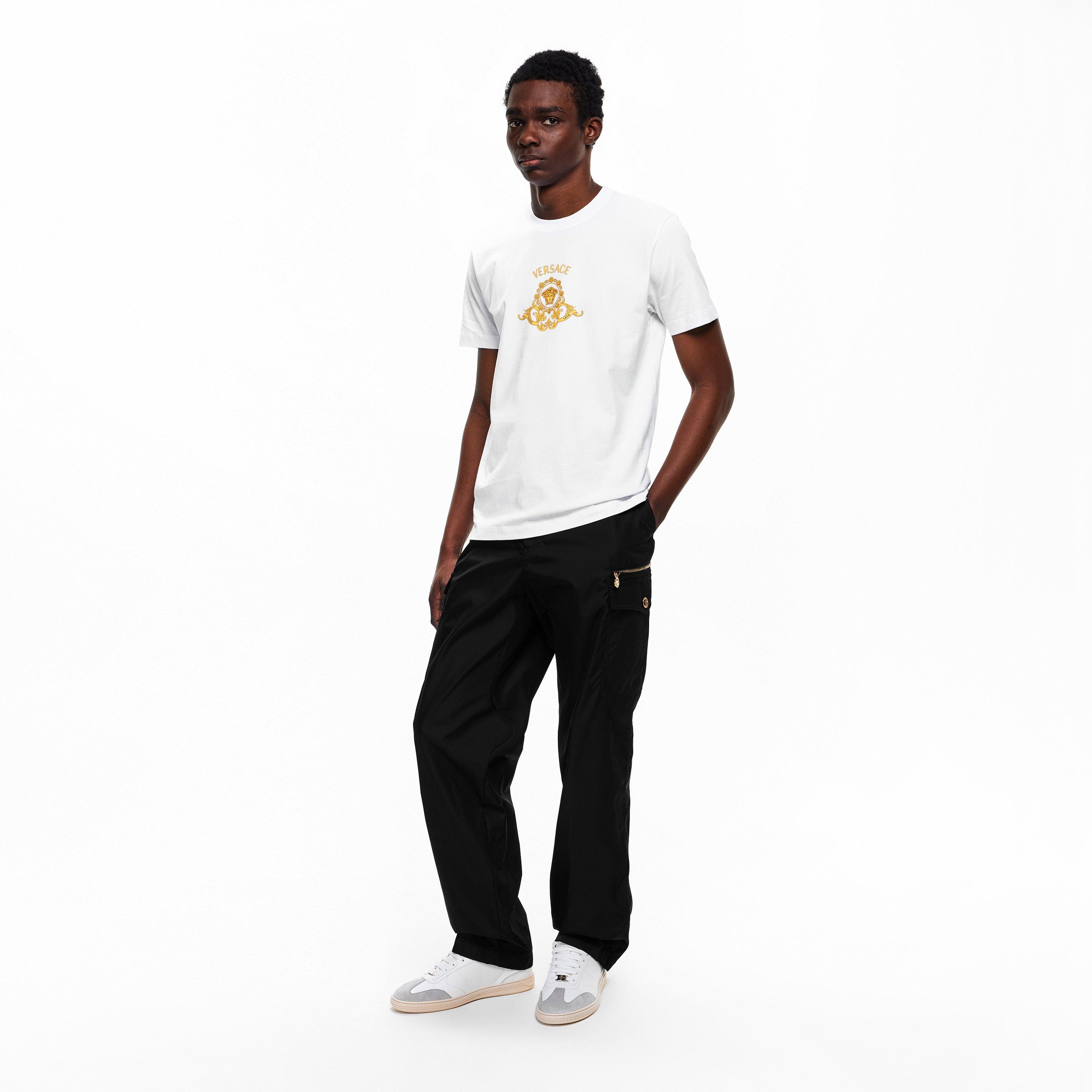 Black - Versace - Men's TechTw Cargo Trousers - 5