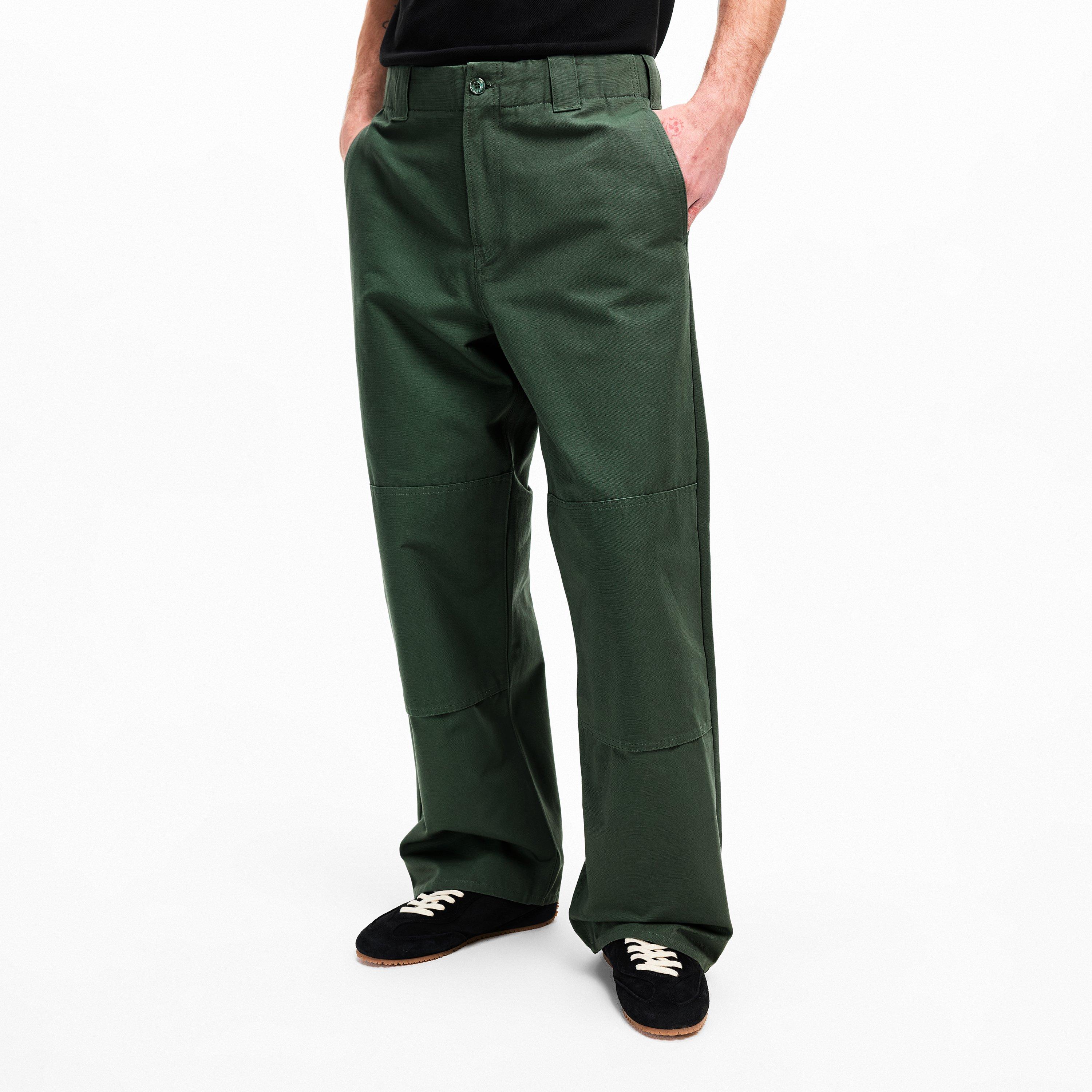 Dark Khaki - Kenzo - Men's Double Knee Chinos - 3