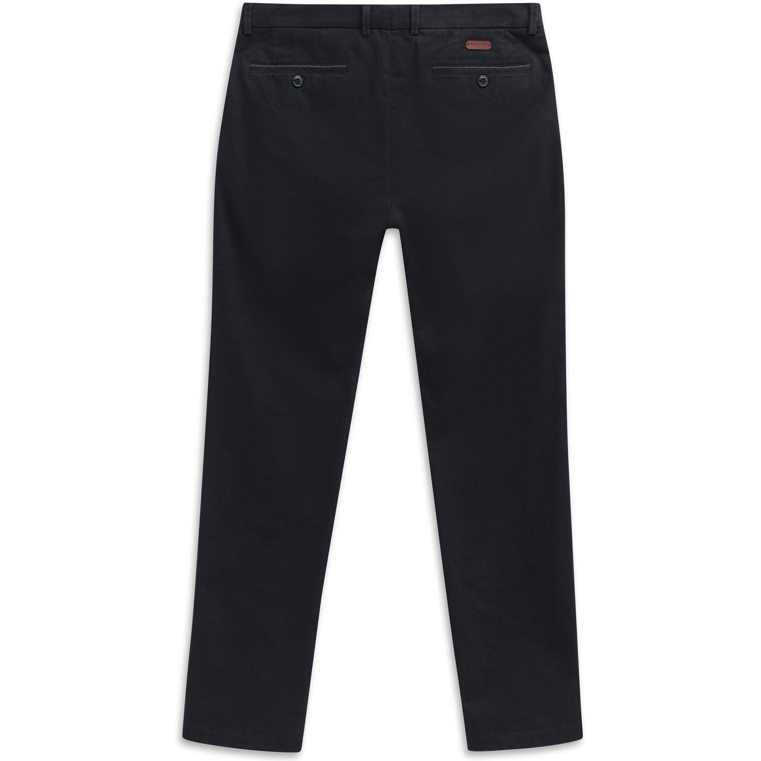 Navy - Bugatti - Men's Cotton Chinos - 3