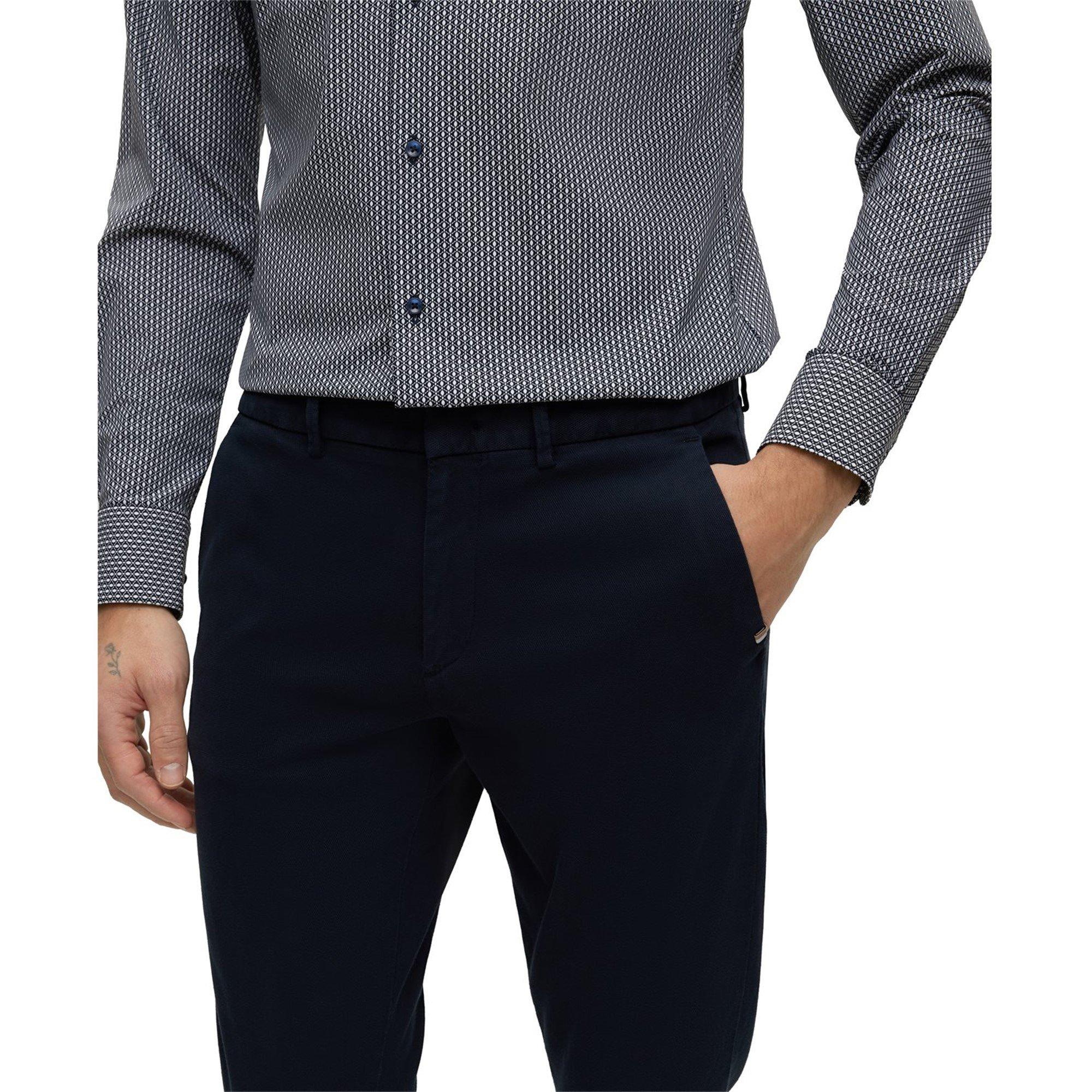 Dark Blue - Boss - Kaito Chino Trousers - 4