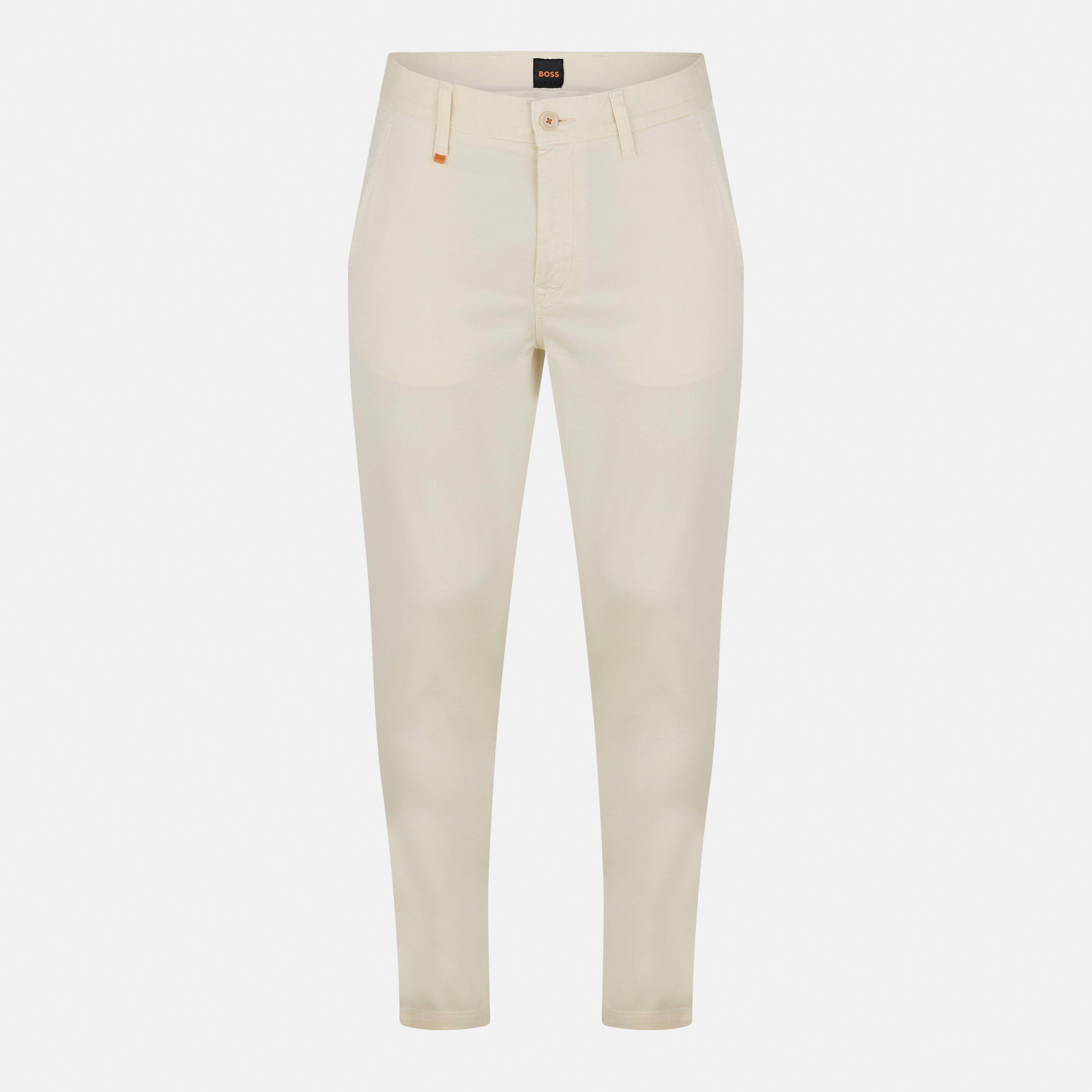 Light Beige - Boss - Men's Tapered Chinos, Sustainable Cotton - 1