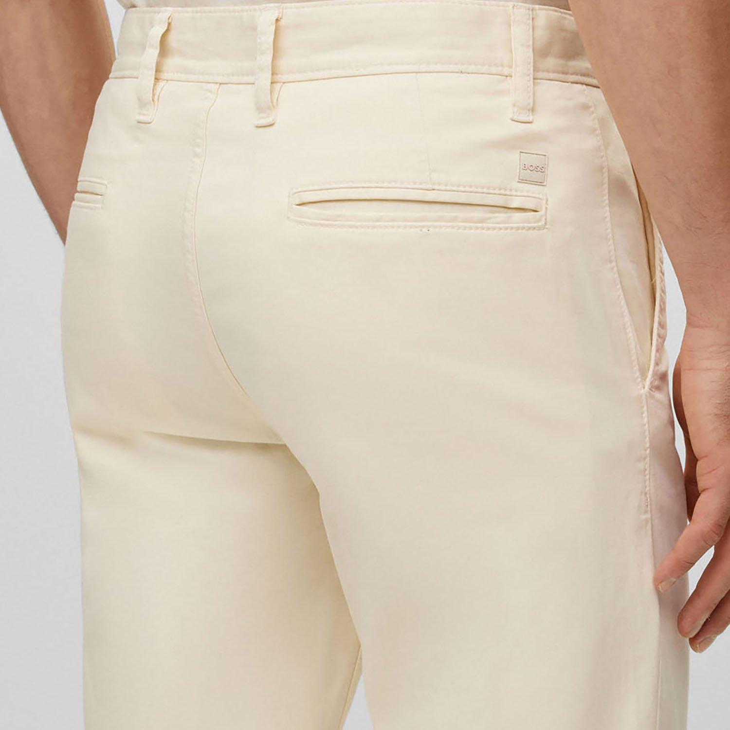 Light Beige - Boss - Men's Tapered Chinos, Sustainable Cotton - 3
