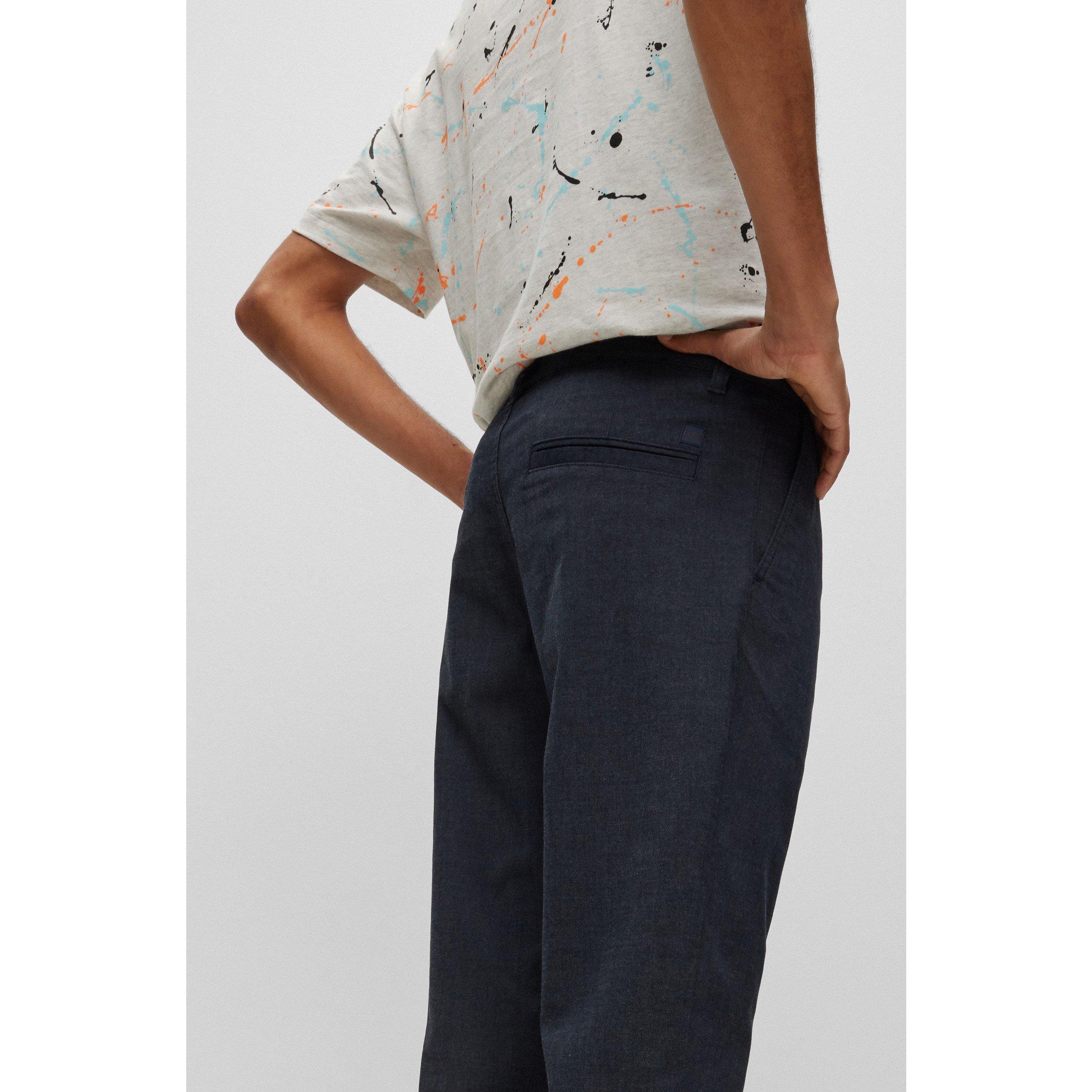 Dark Blue 404 - Boss - Chino Schino Taber Black Trousers - 4