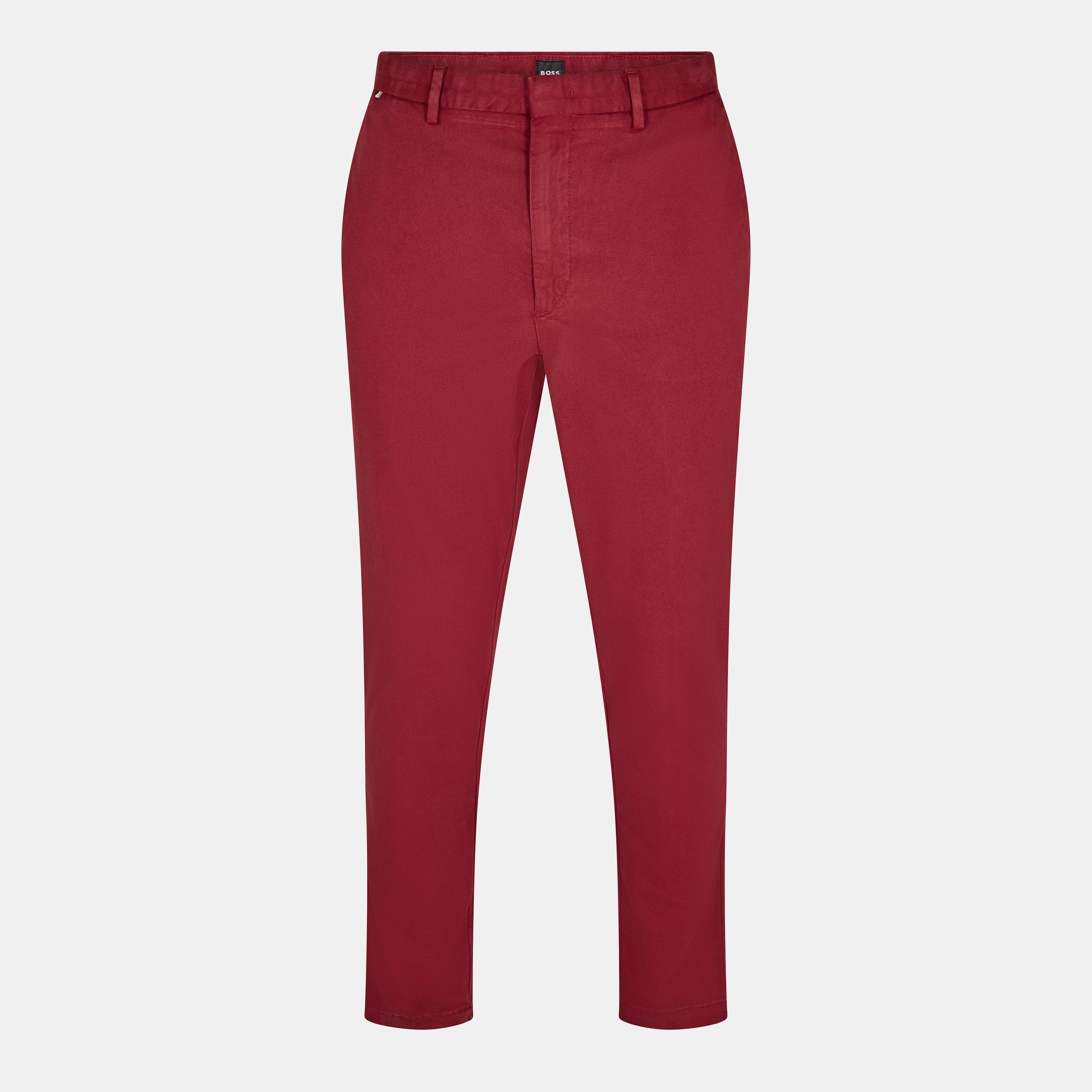 Boss Men's Kaito Slim Fit Chinos Trousers - Dark Red - 38 (48)
