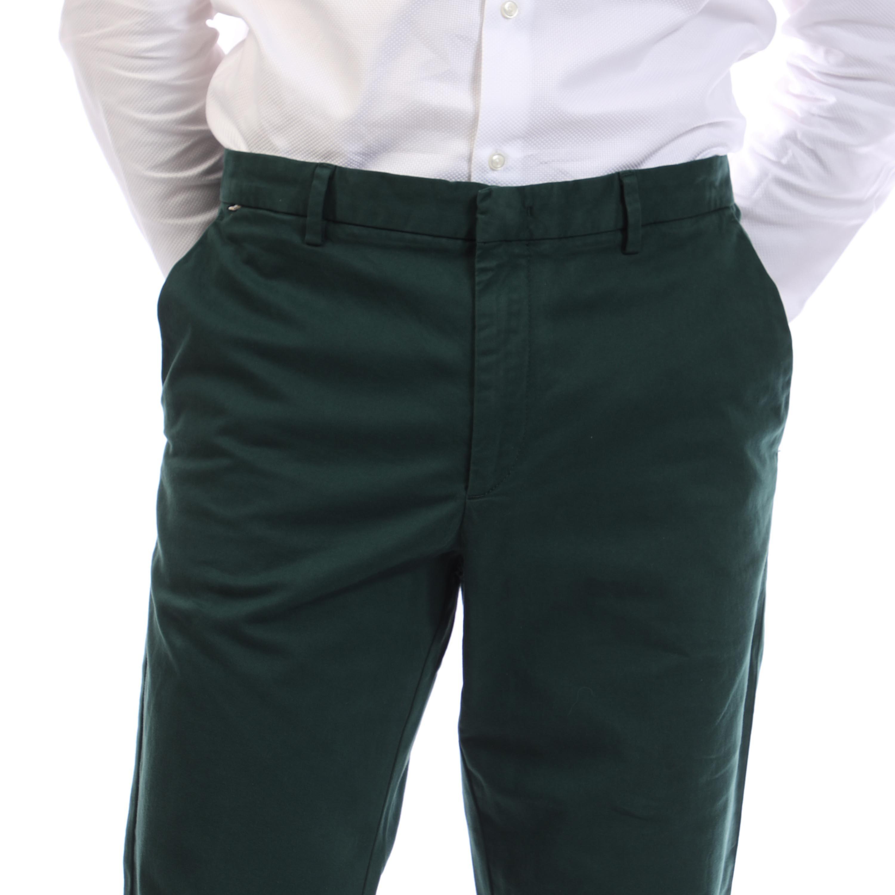 Open Green - Boss - Men's Kaito Slim Fit Chinos Trousers - 2