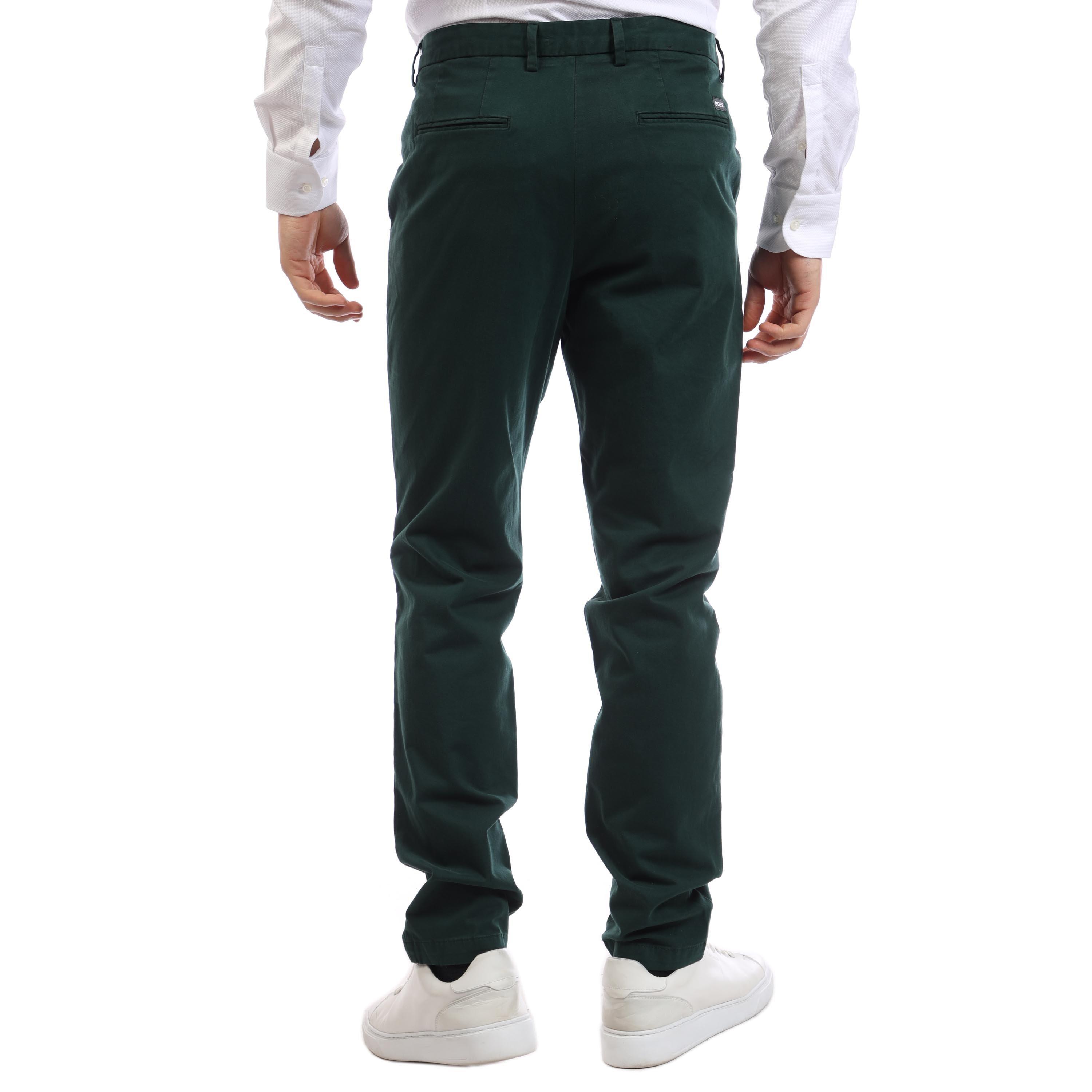 Open Green - Boss - Men's Kaito Slim Fit Chinos Trousers - 3