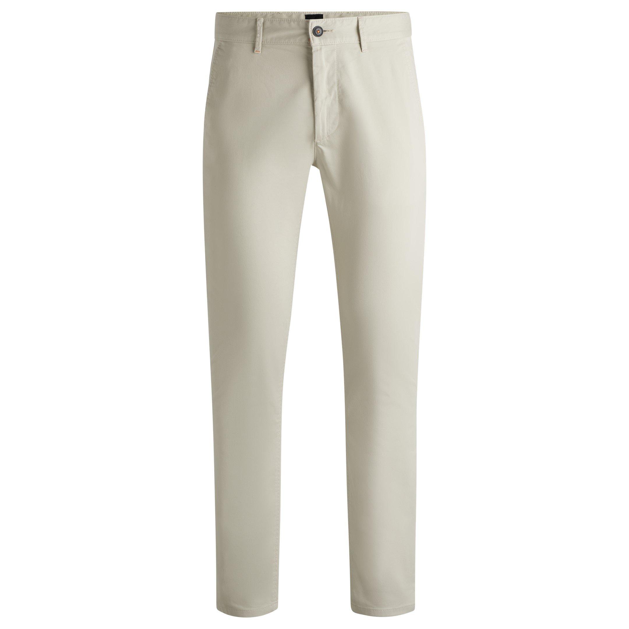 Light Beige - Boss - Men's Slim Fit Chinos - 5