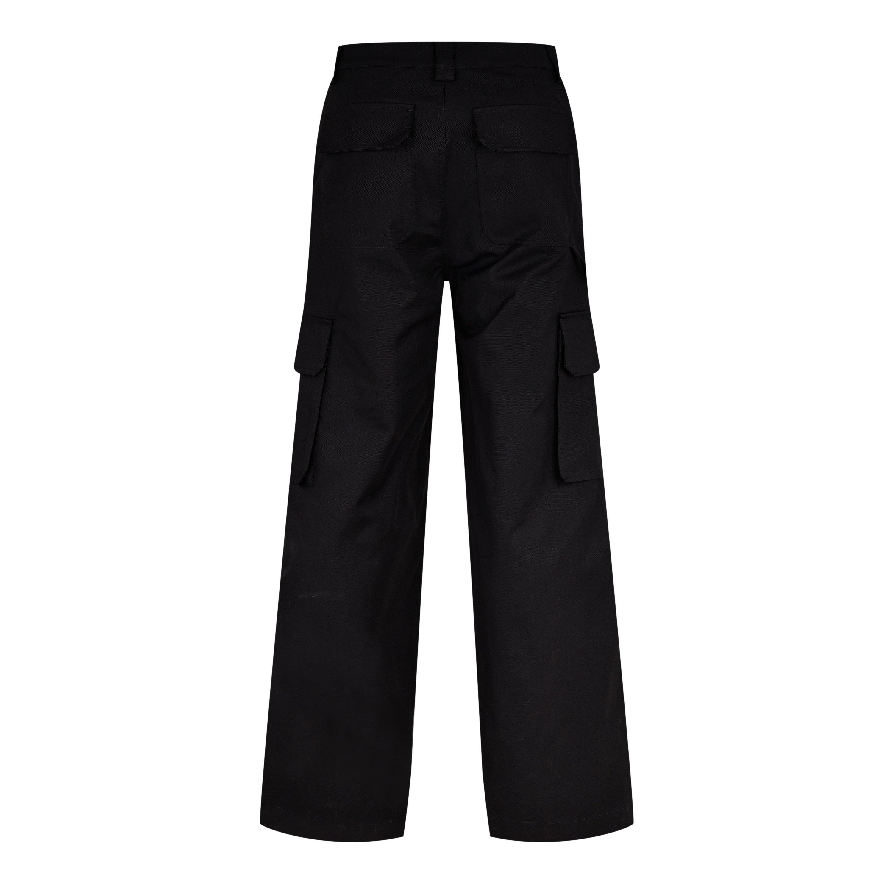 Black - Valentino - Canvas Cargo Trousers - 6