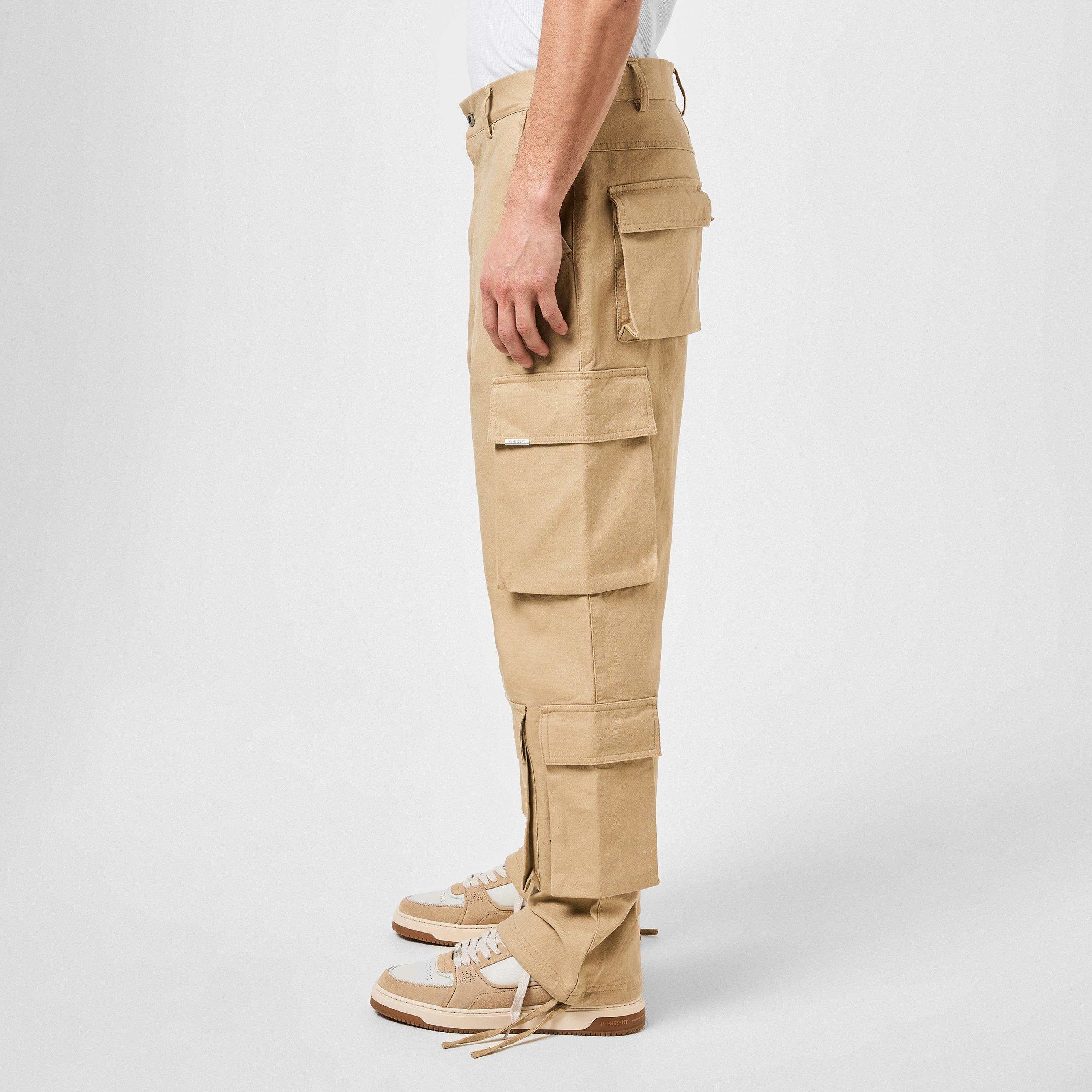 Sandstone - Represent - Men's Baggy Cargo Trousers - 2