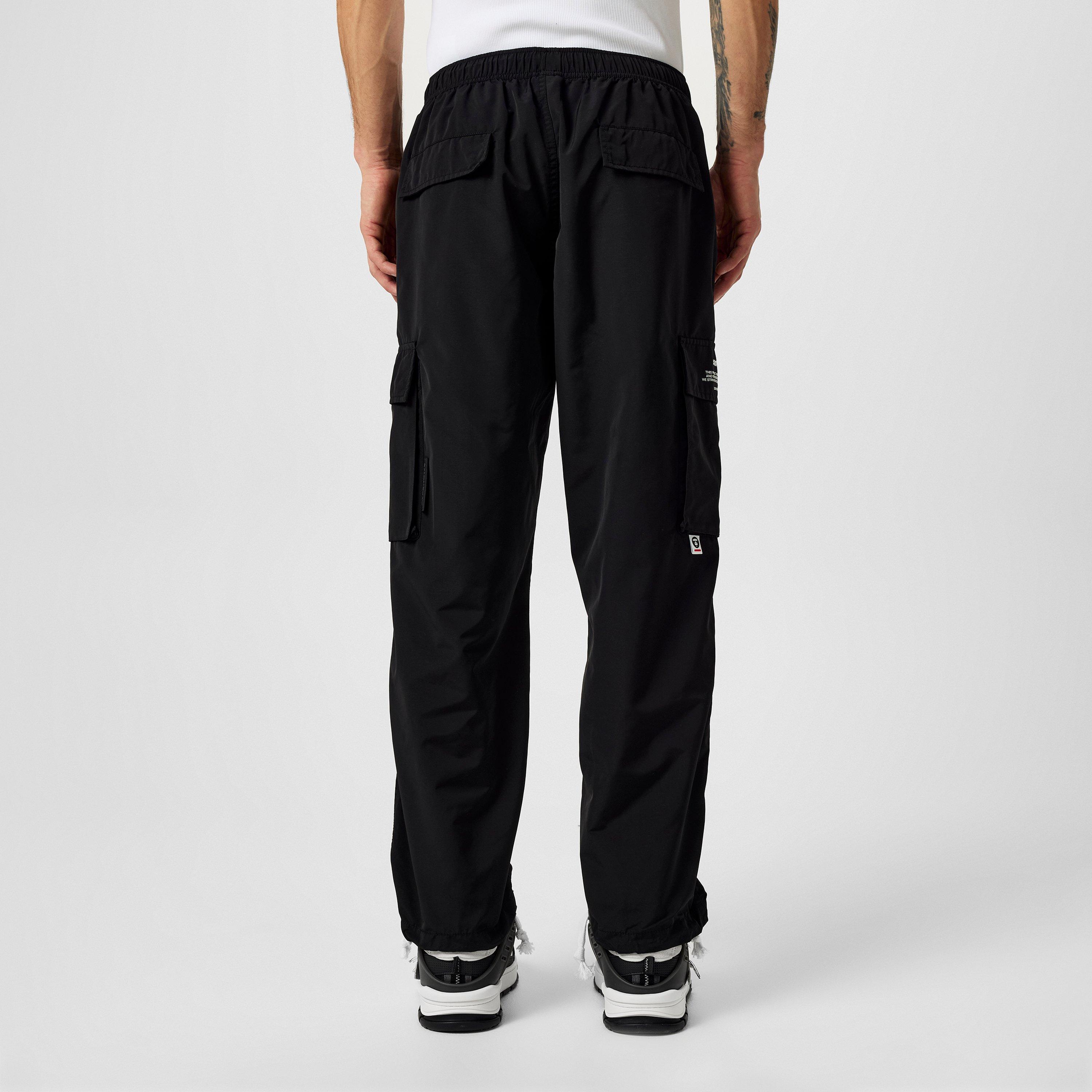 Black - AAPE - Logo Print Cargo Trousers - 4