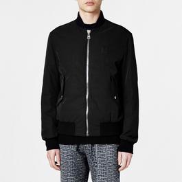 Balmain Logo Nylon Bomber Jacket