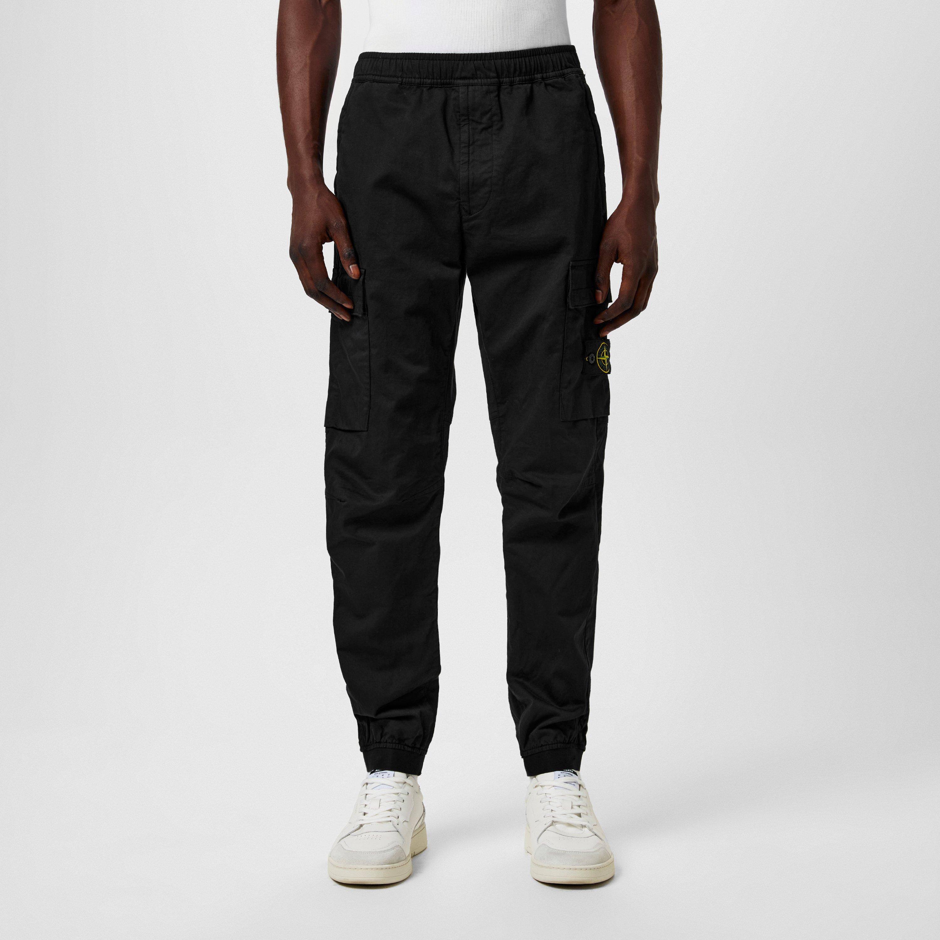 Stone Island Raso Cargo Trousers - Nero A0029 - XL