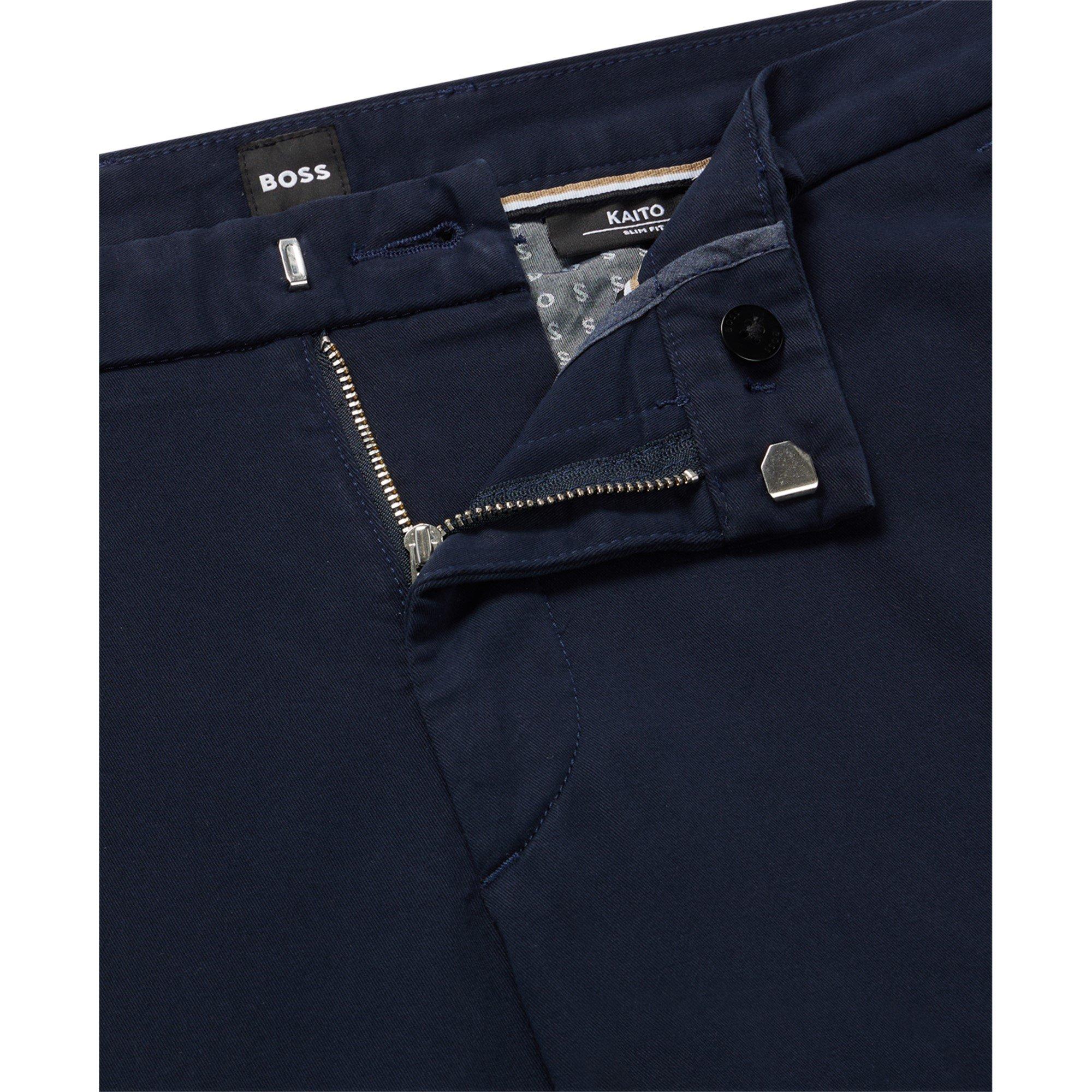 Dark Blue 404 - Boss - Men's HBB Kaiton Slim-fit Chinos - 5