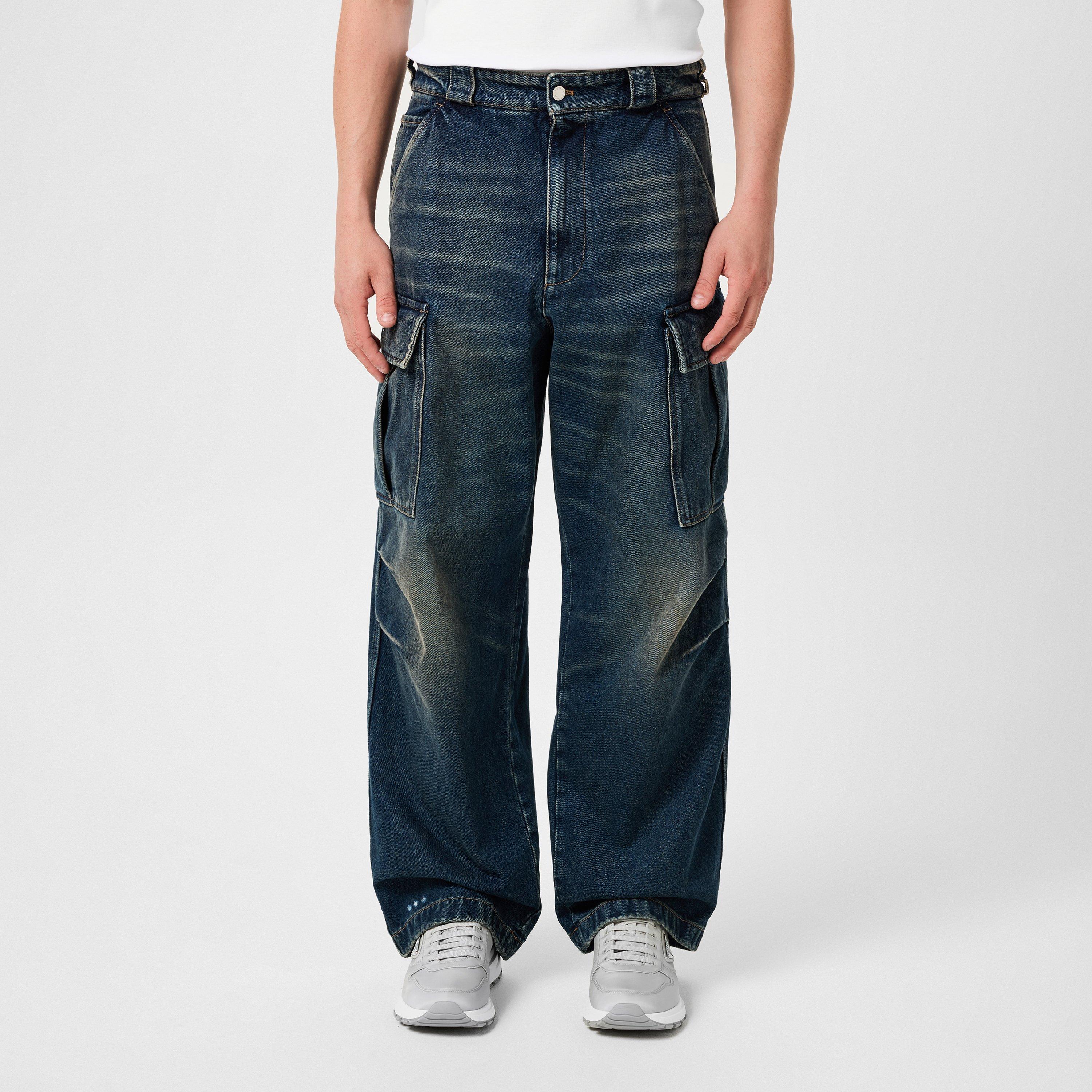 Bleu - Prada - Baggy Cargo Jeans - 3