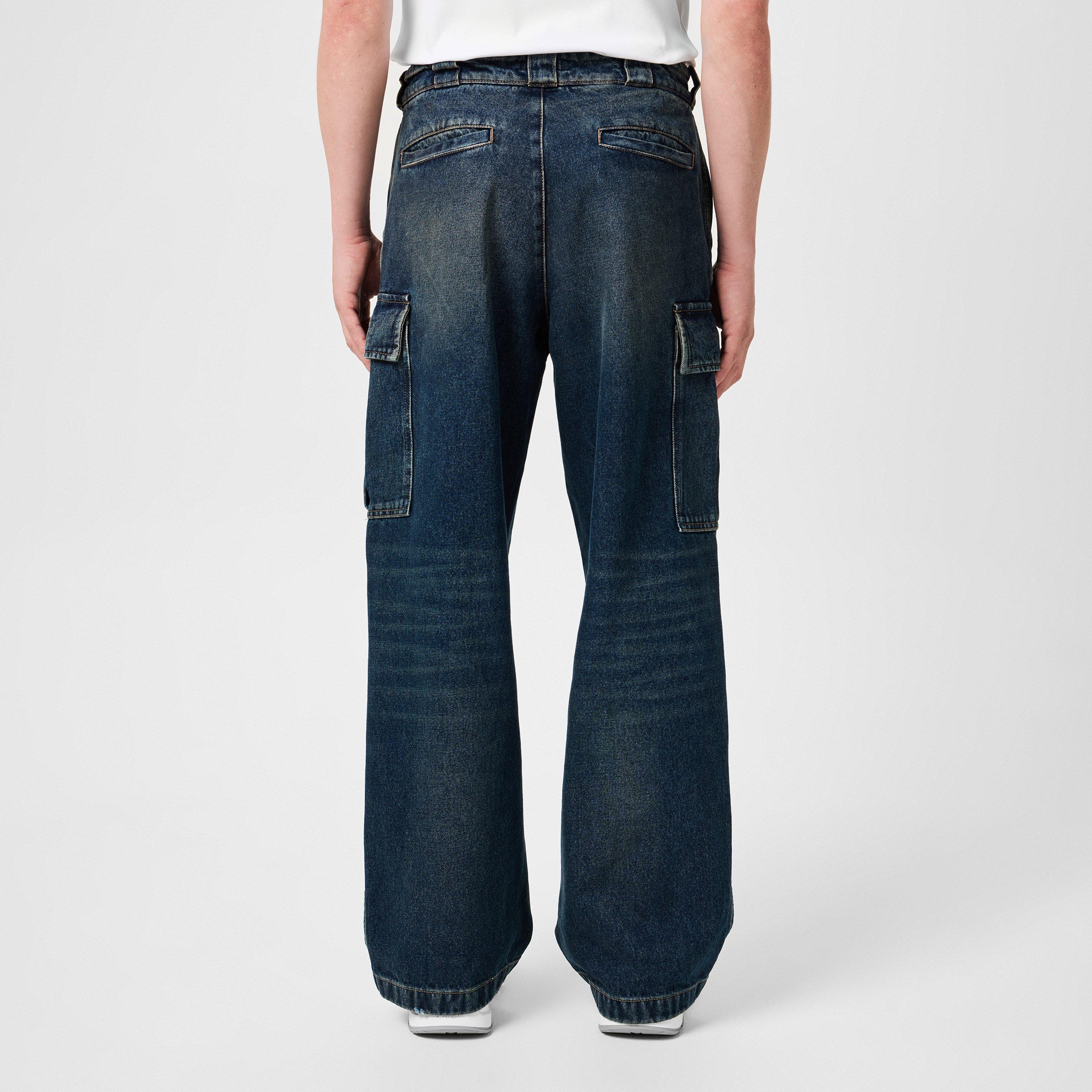 Bleu - Prada - Baggy Cargo Jeans - 4