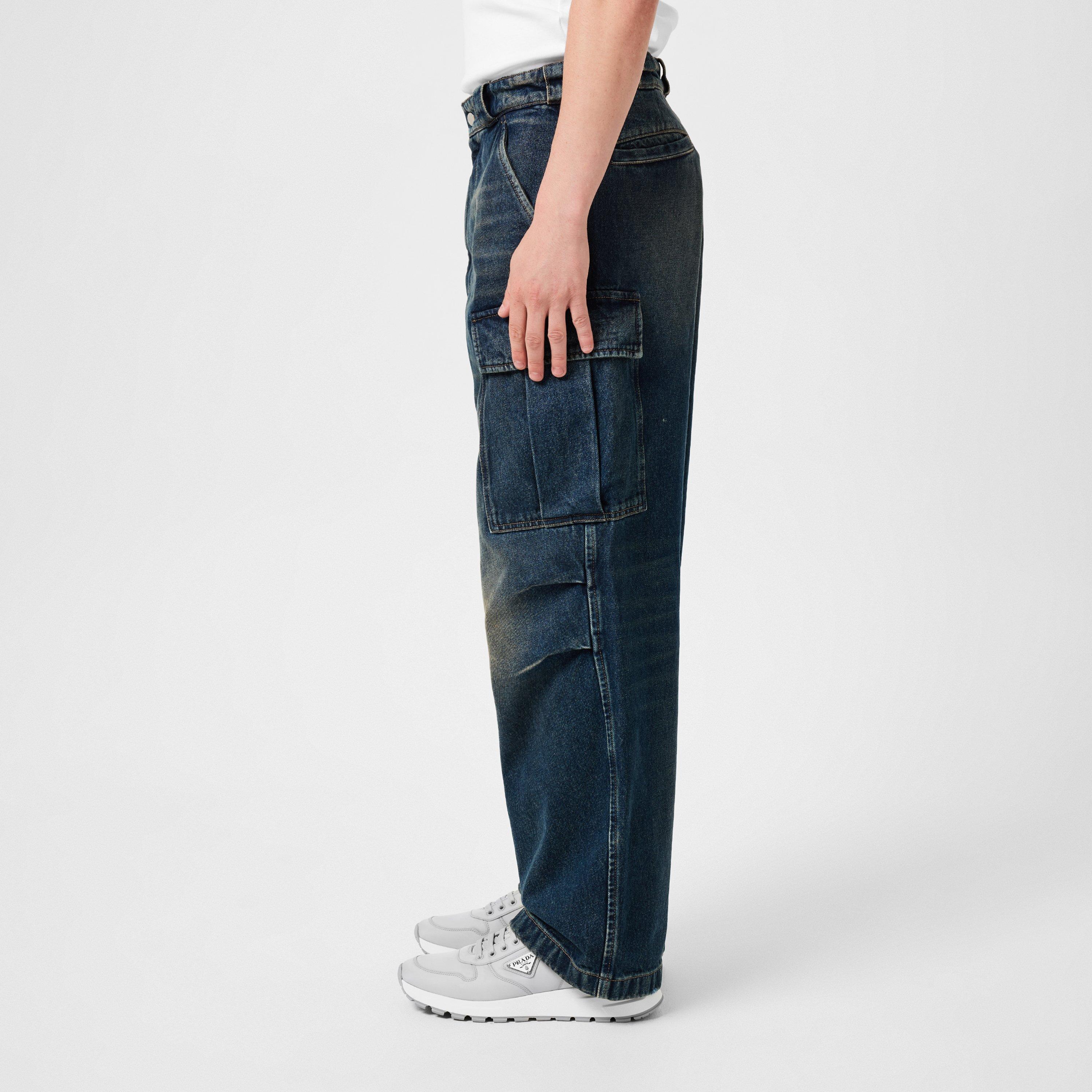 Bleu - Prada - Baggy Cargo Jeans - 5